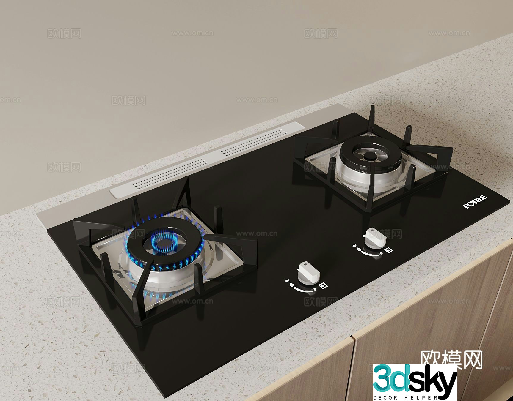 Modern gas stove gas stove stove stove 3D model