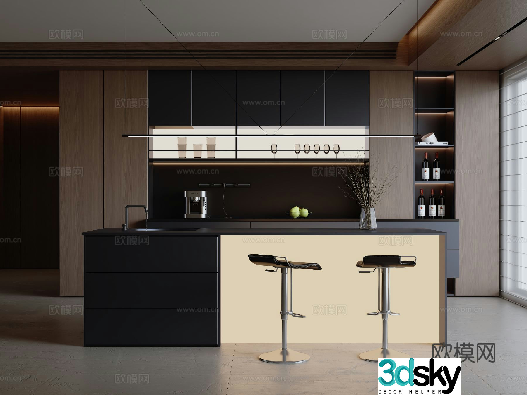 Italian bar 3D model
