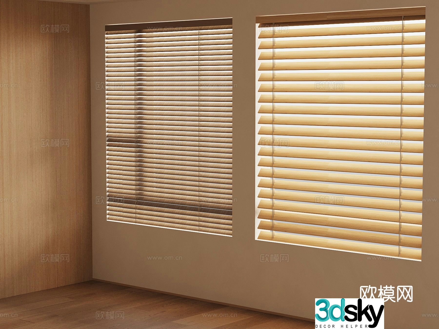 New Chinese curtains blackout blinds venetian blinds 3D model
