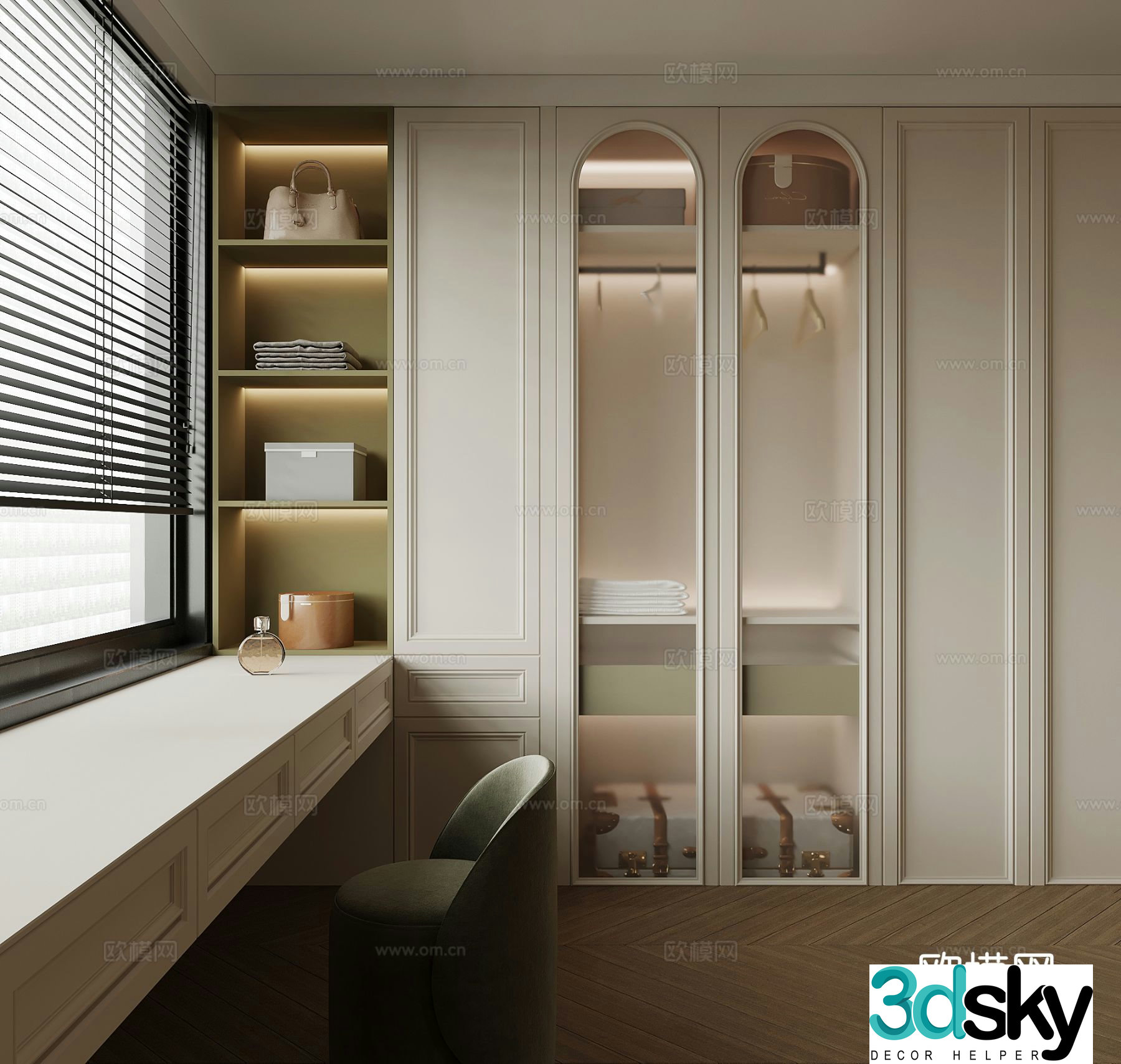 French wardrobe cloakroom 3d model