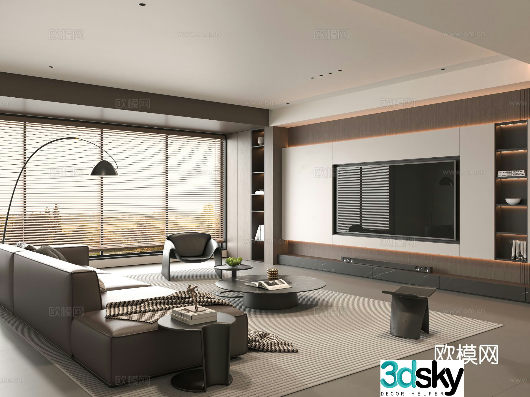 Italian home living room 3d model