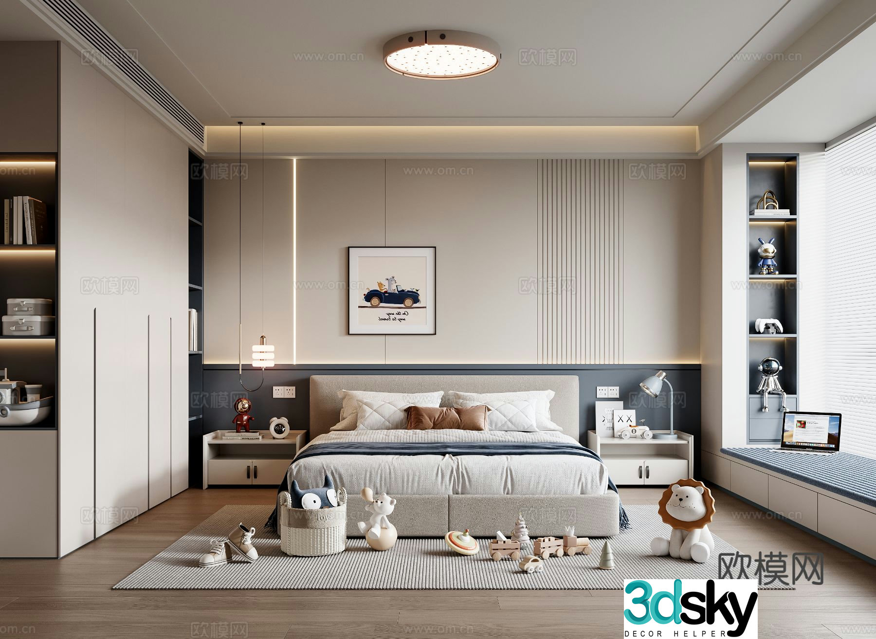 Modern children’s room 3d model