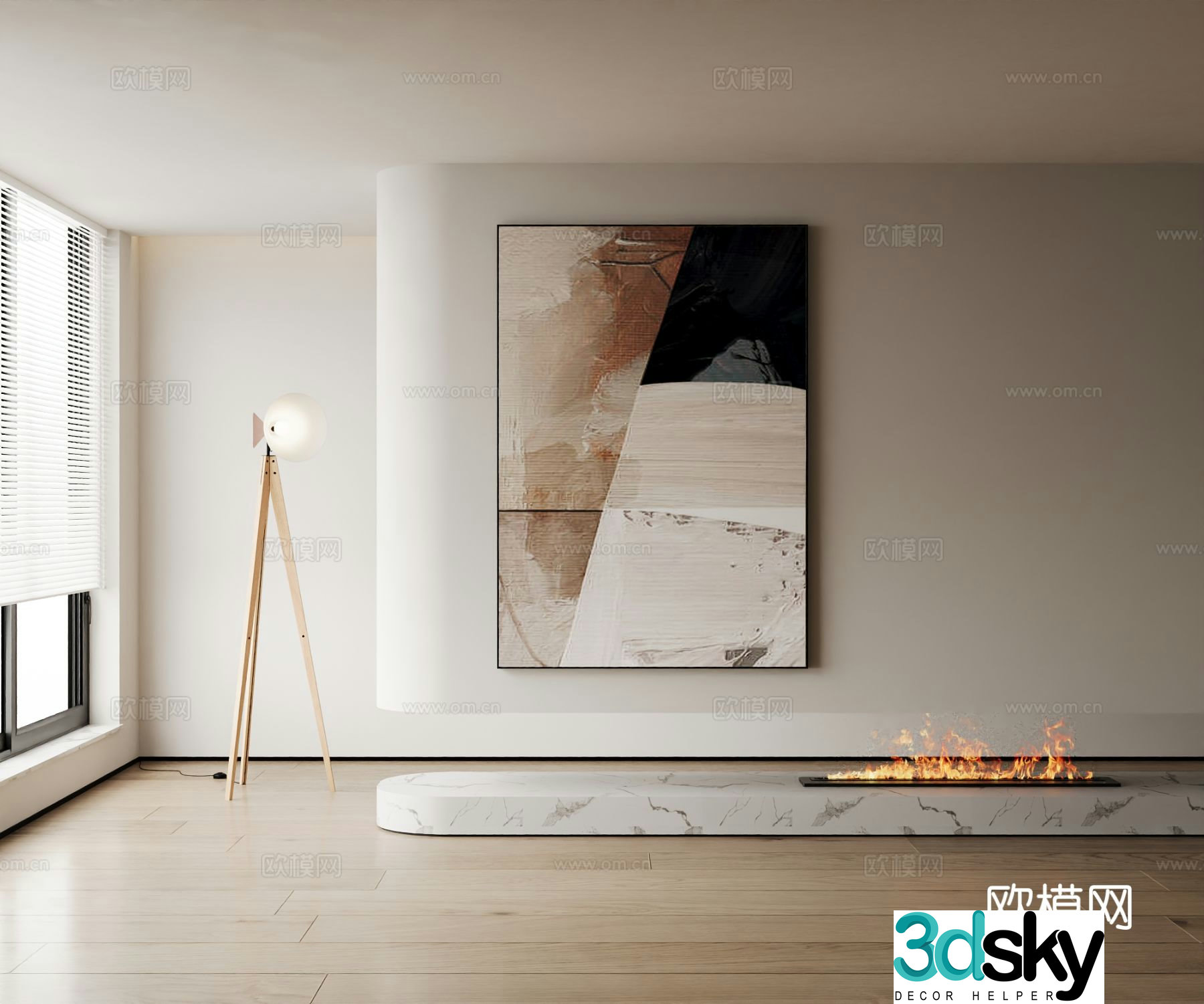 Modern decorative painting 3d model