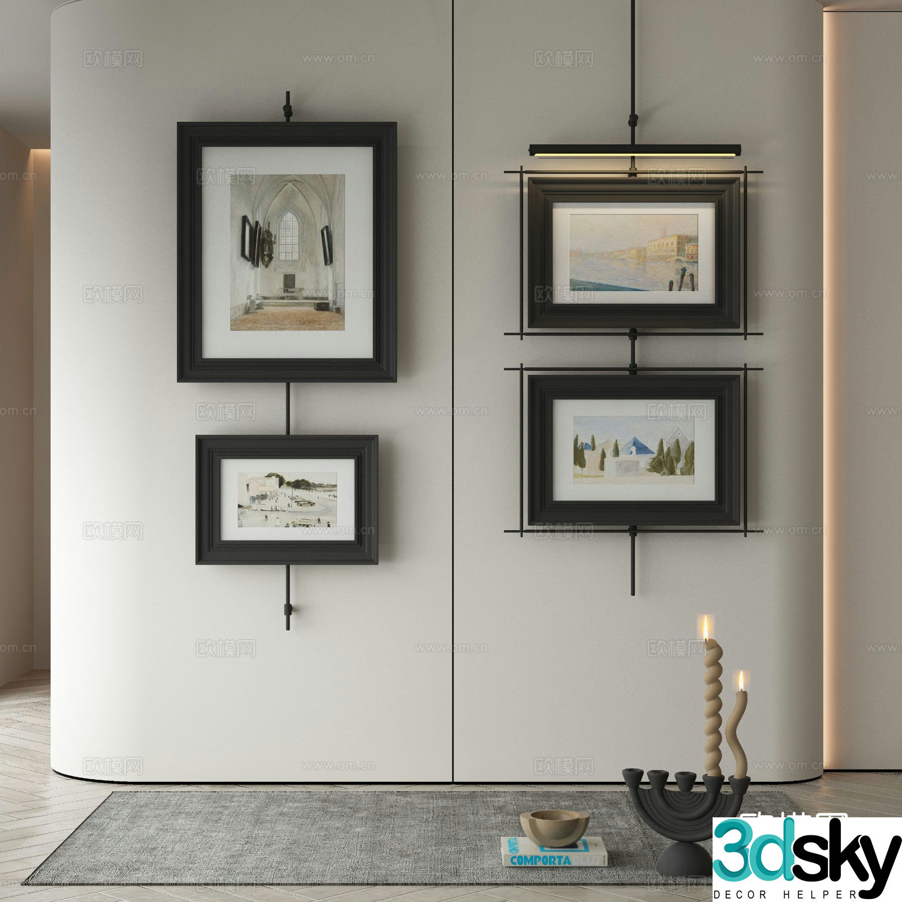 Modern decorative painting 3d model