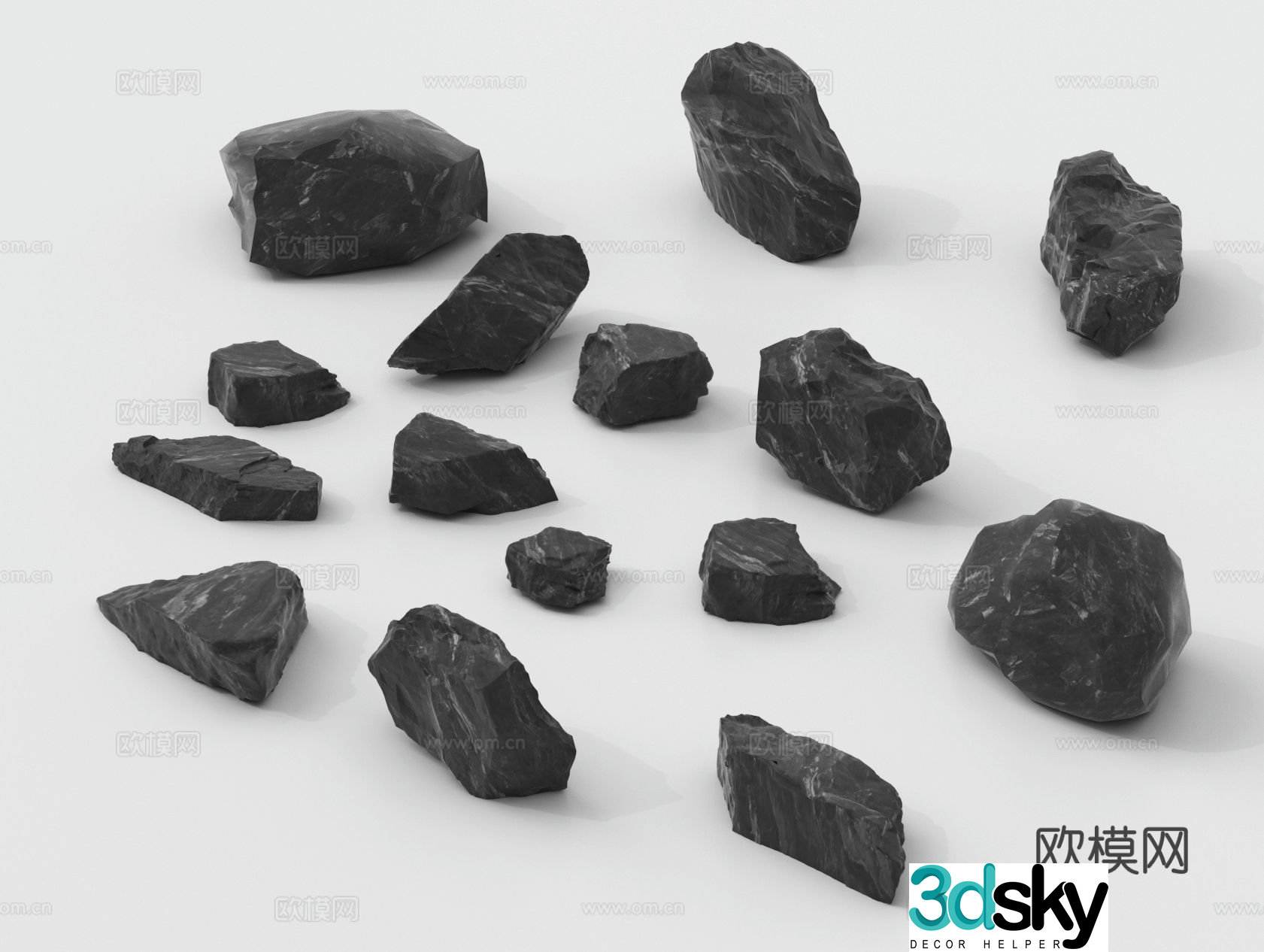 Landscape stones stones 3d model