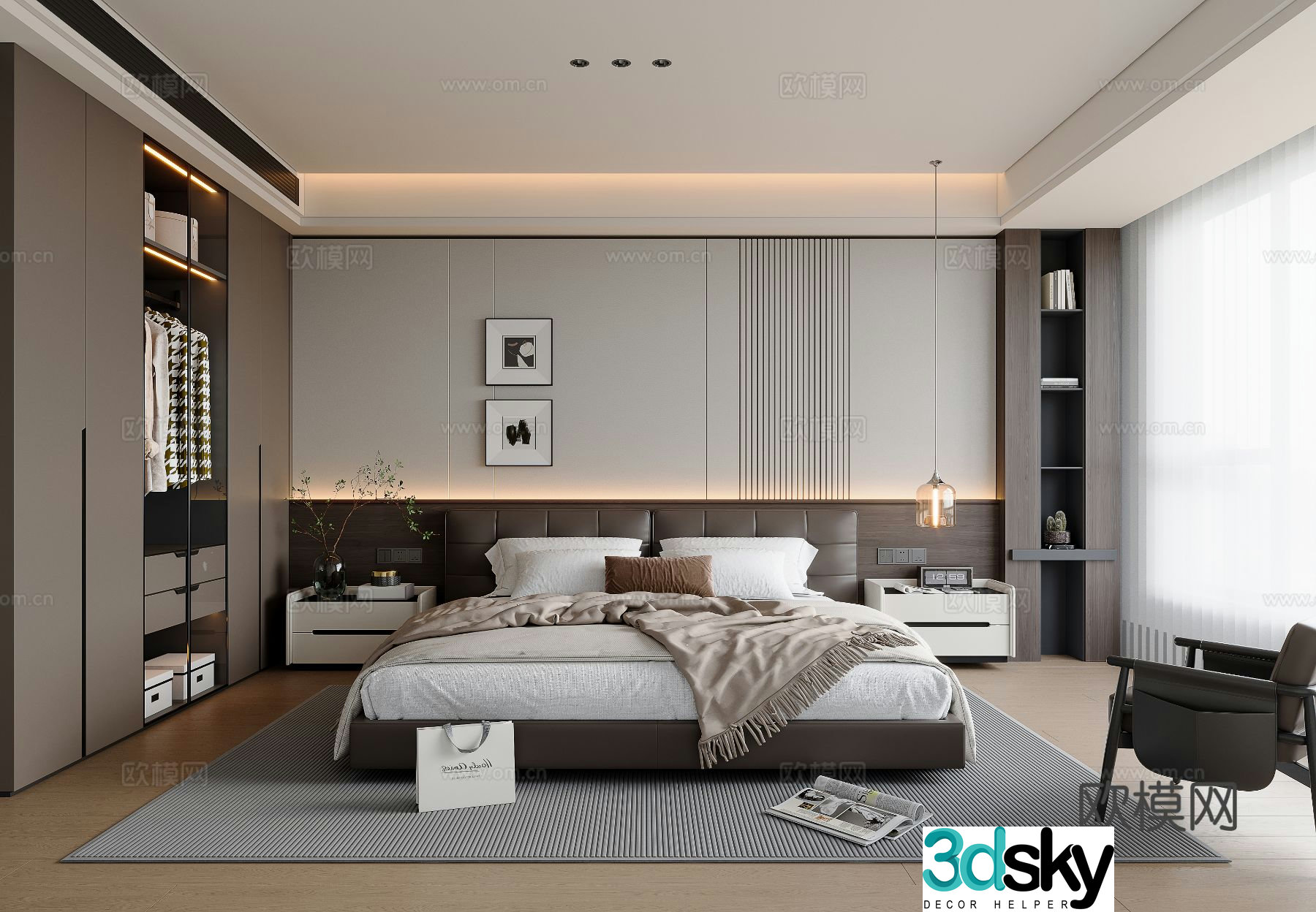 Modern bedroom 3d model