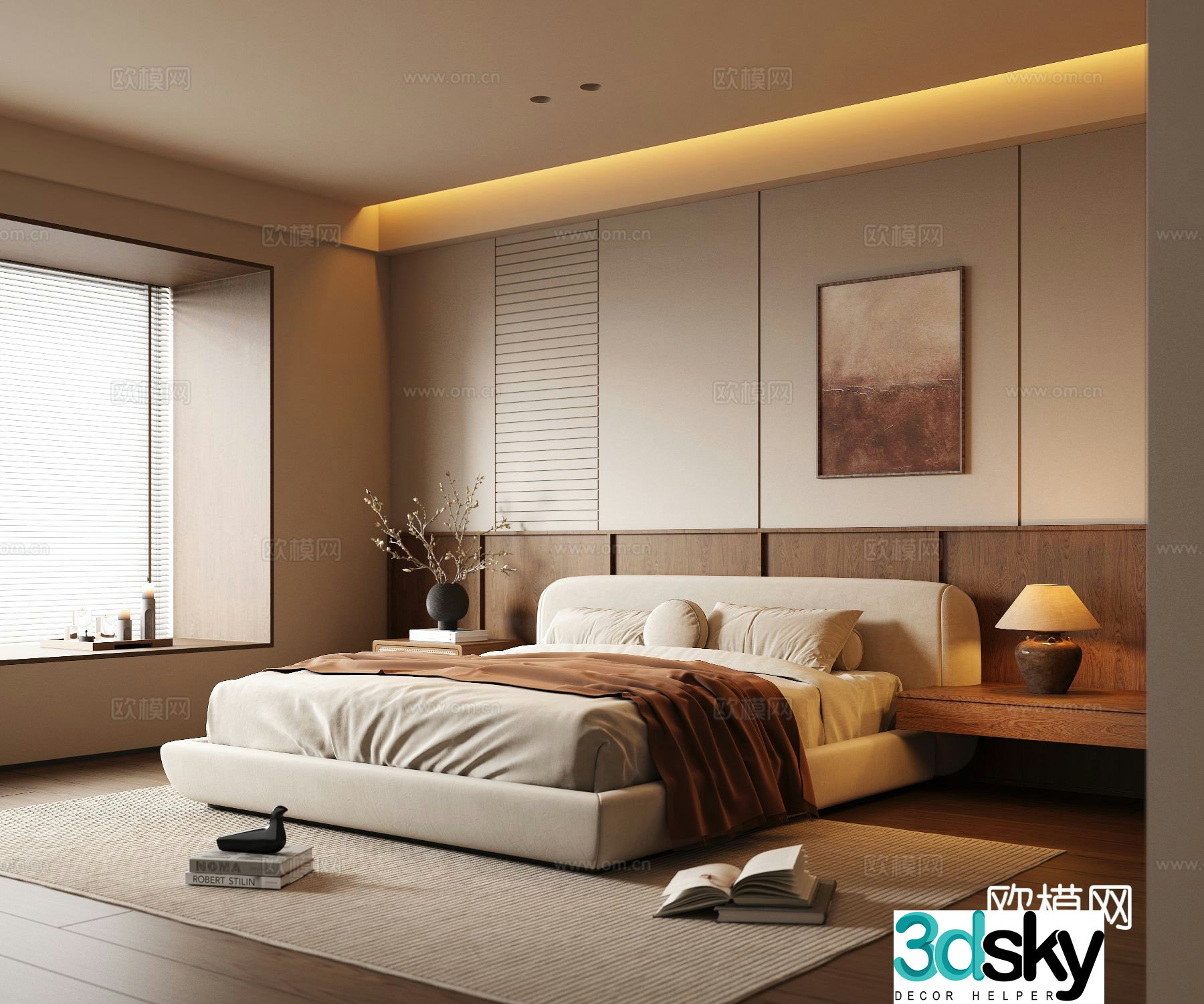 Wasabi Middle Style Bedroom 3D Model