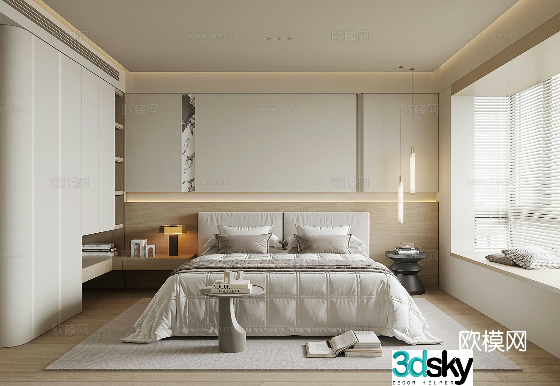 Modern home bedroom 3d model