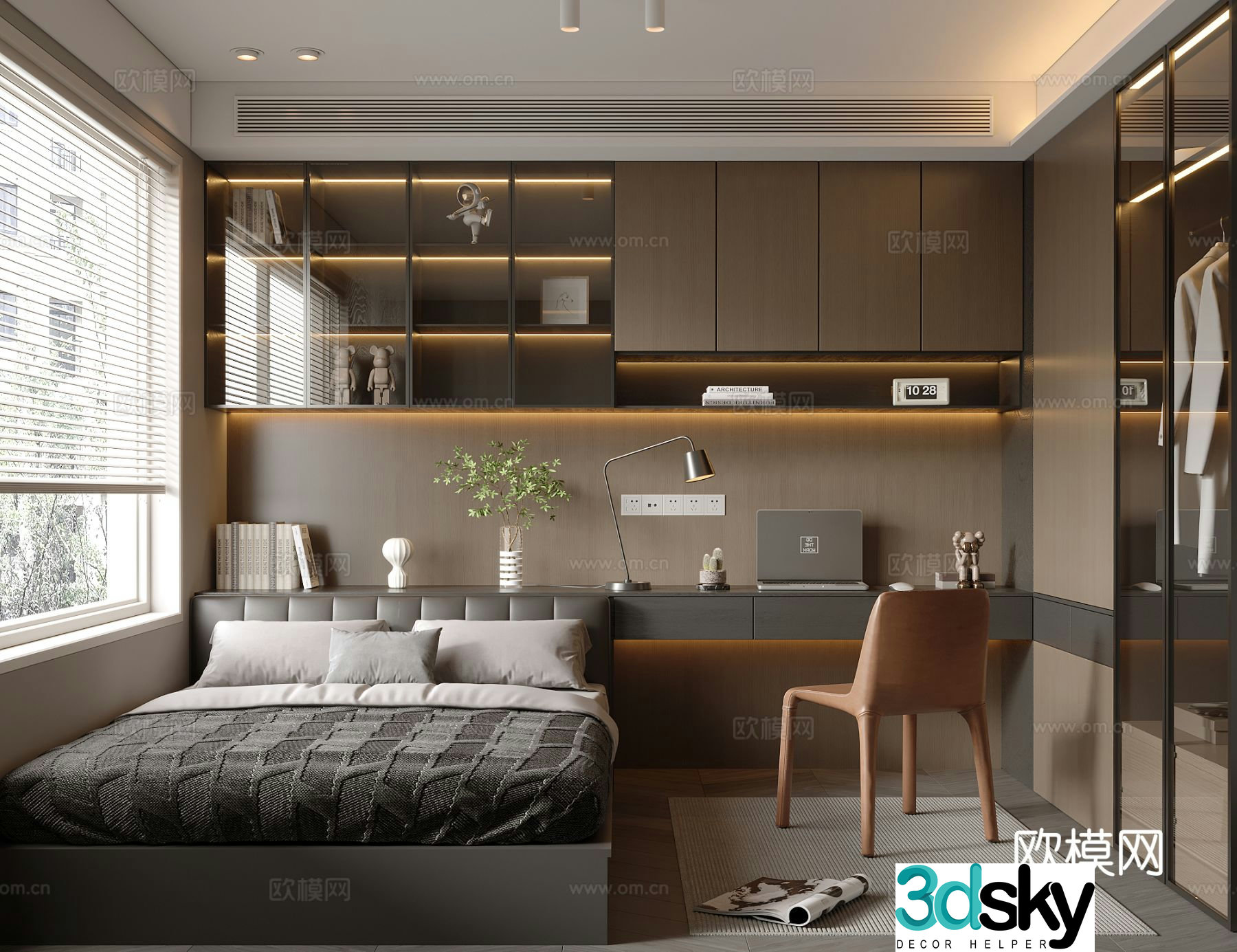 Italian tatami bedroom 3d model