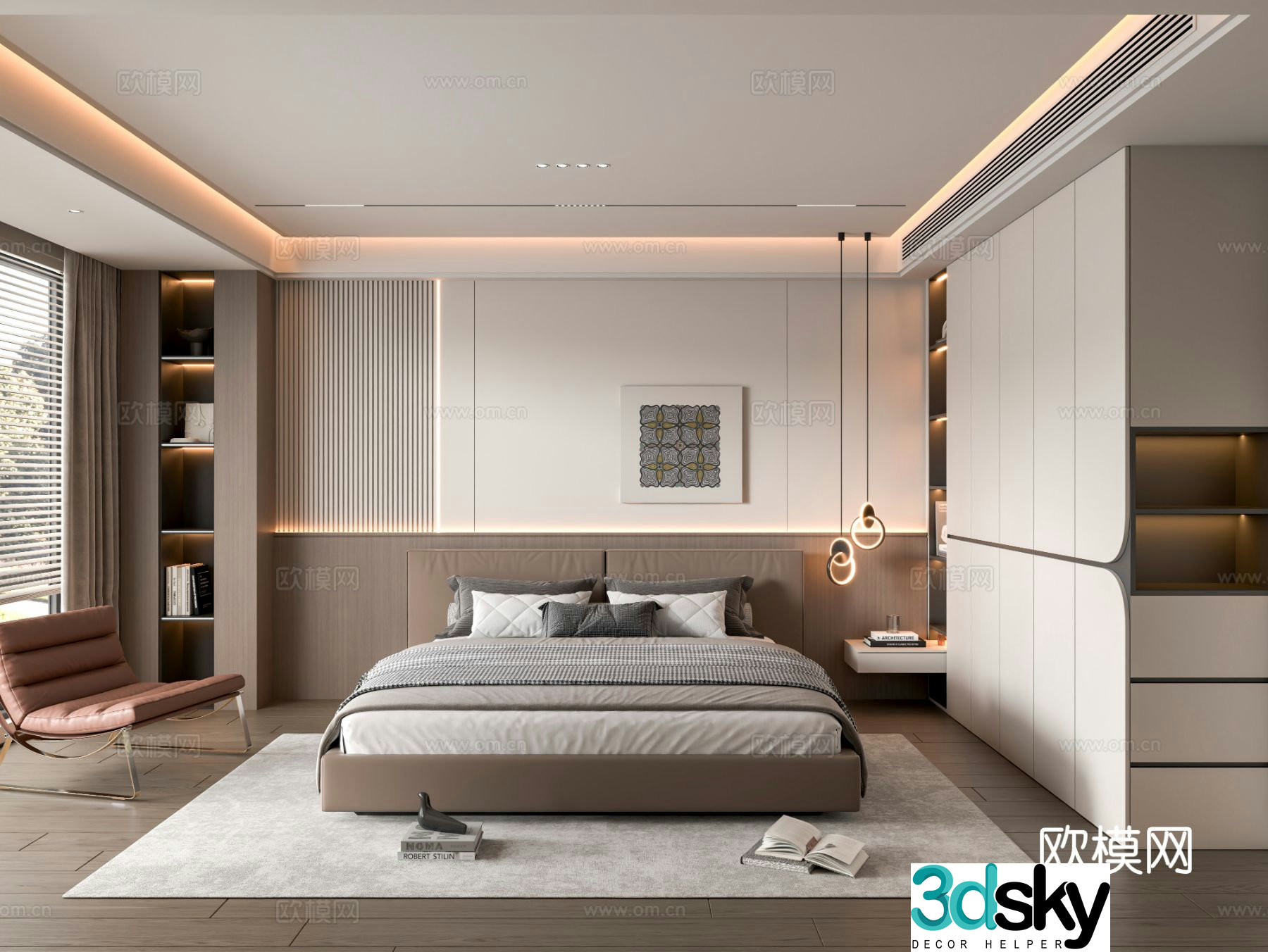 Modern Italian bedroom Home bedroom 3d model