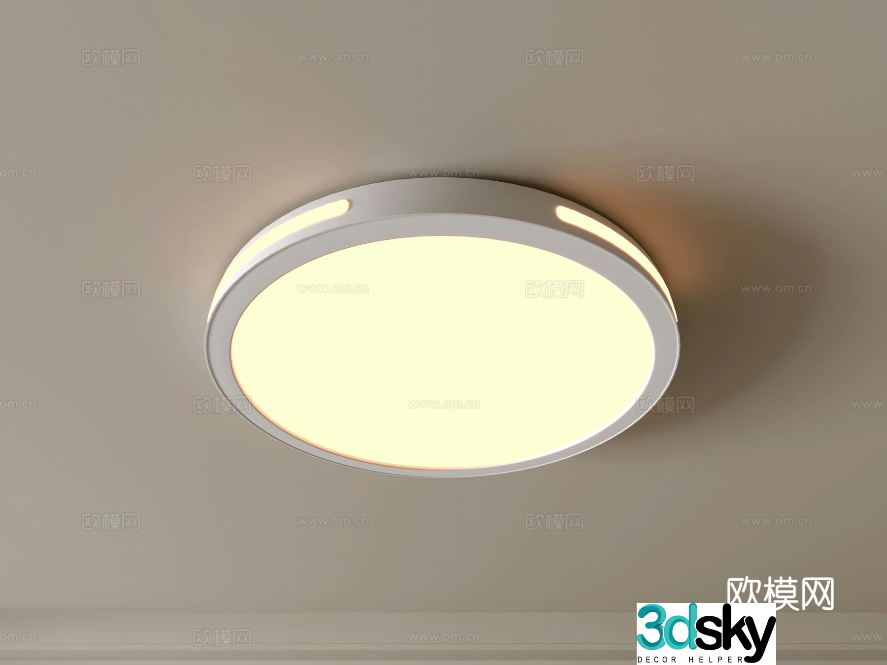 Modern circular ceiling lamp Geometric ceiling lamp 3d model