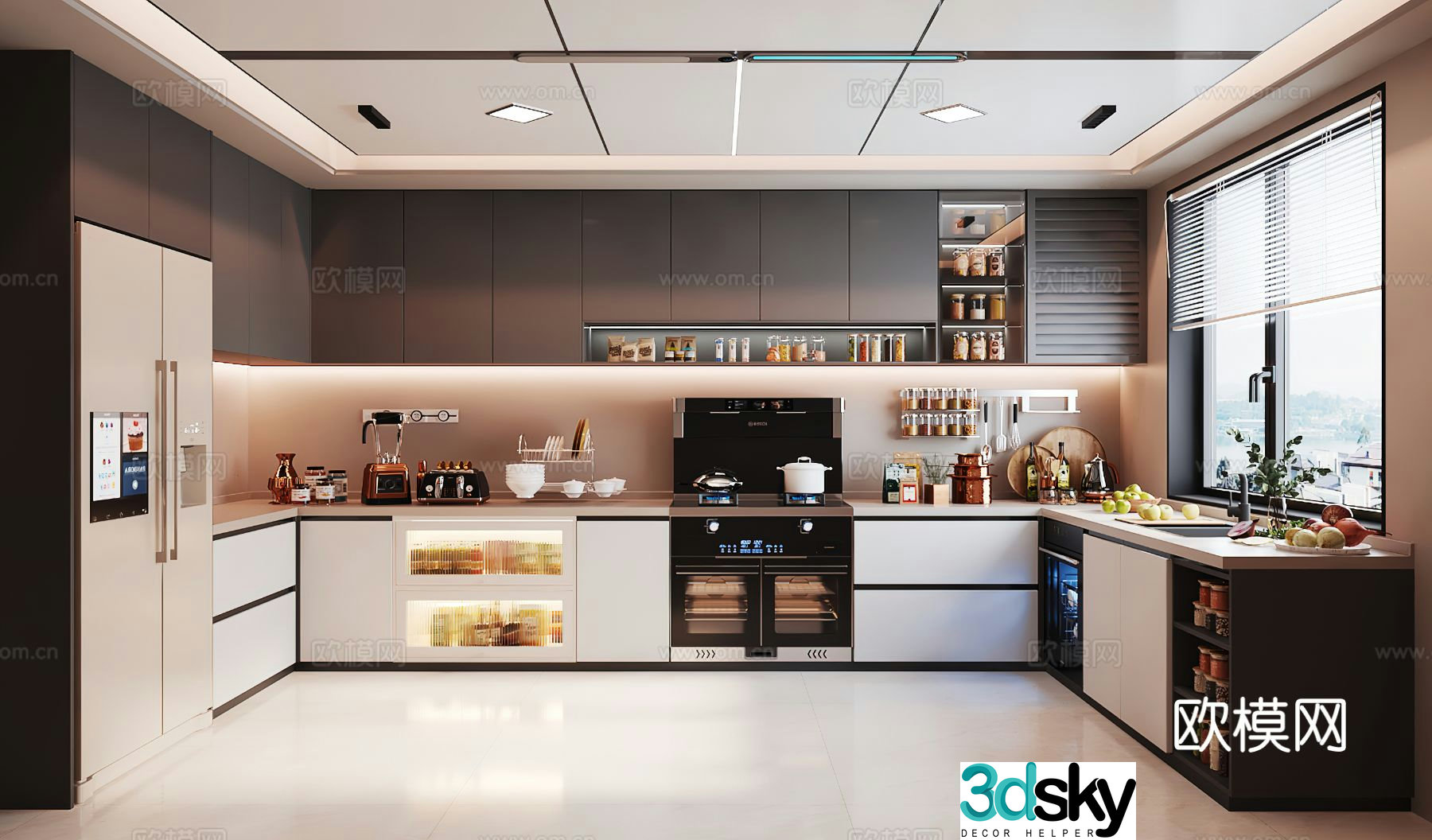 Modern kitchen cabinet kitchen design cabinet design kitchen cabinet 3d model