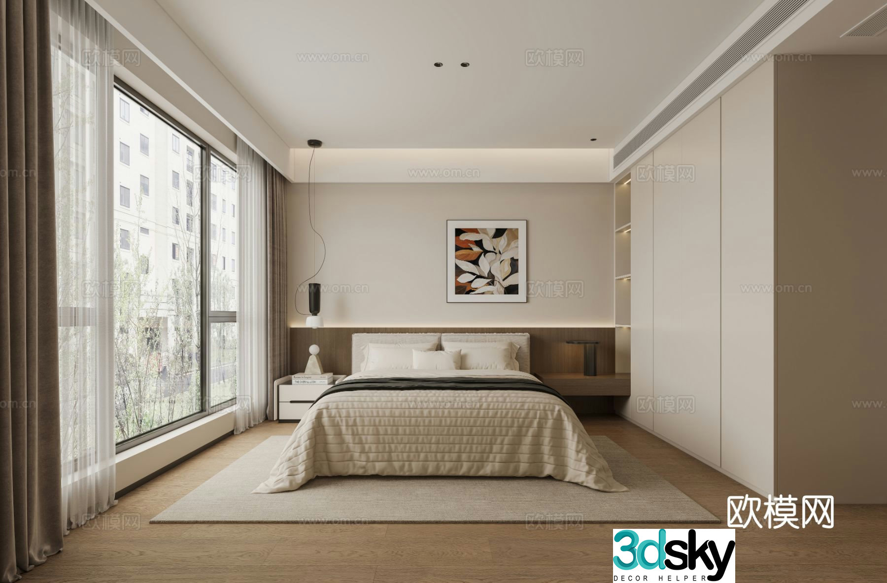 Modern bedroom 3d model
