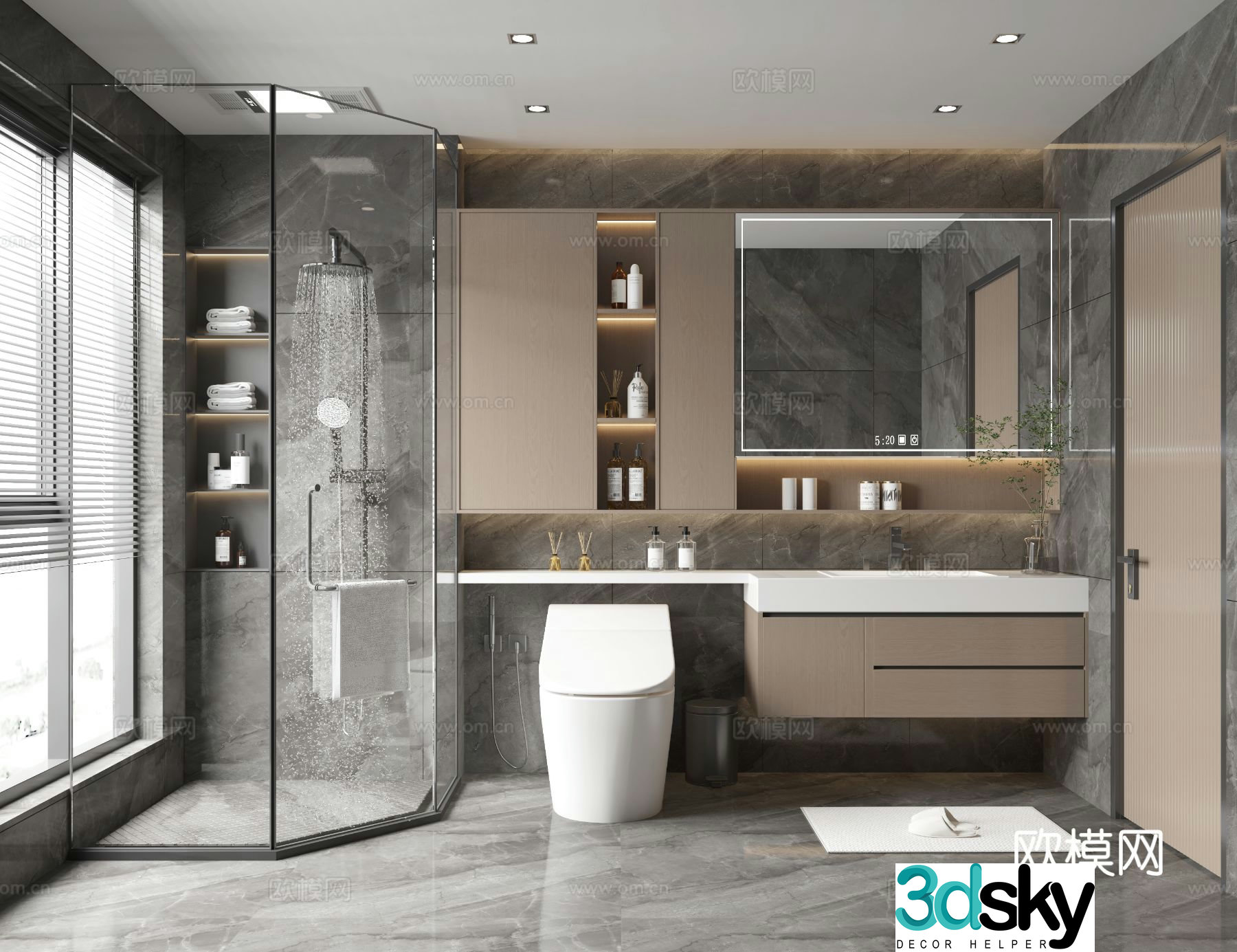 Modern bathroom bathroom 3d model
