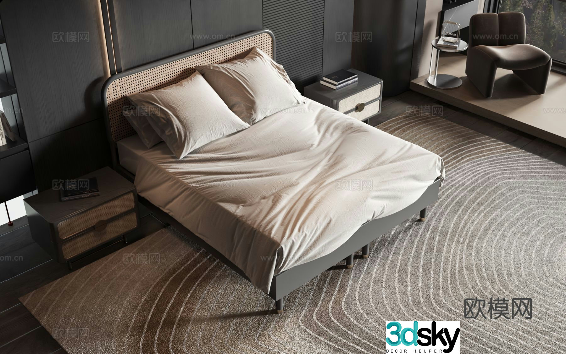 Modern style product bed 3d model