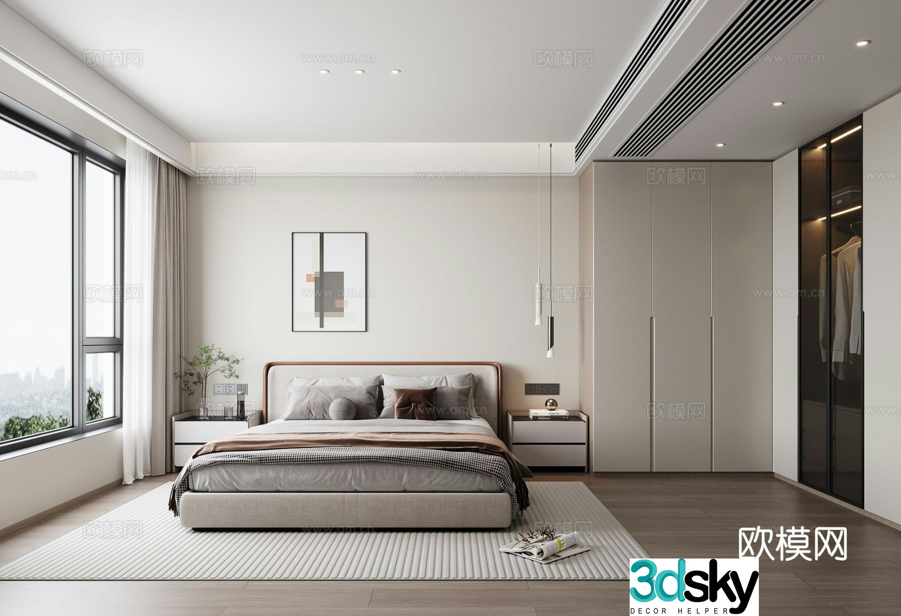 Modern bedroom 3d model