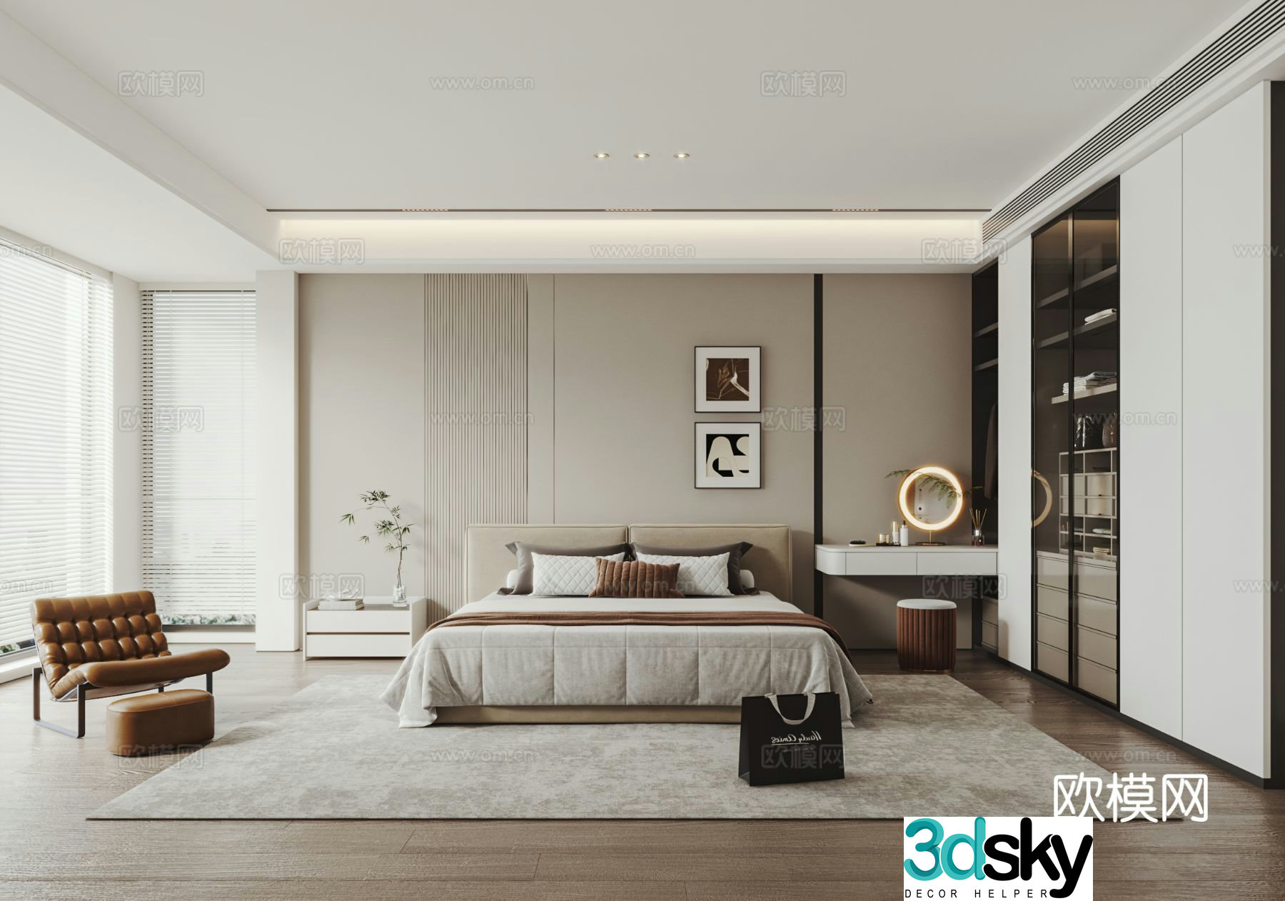 Modern bedroom 3d model