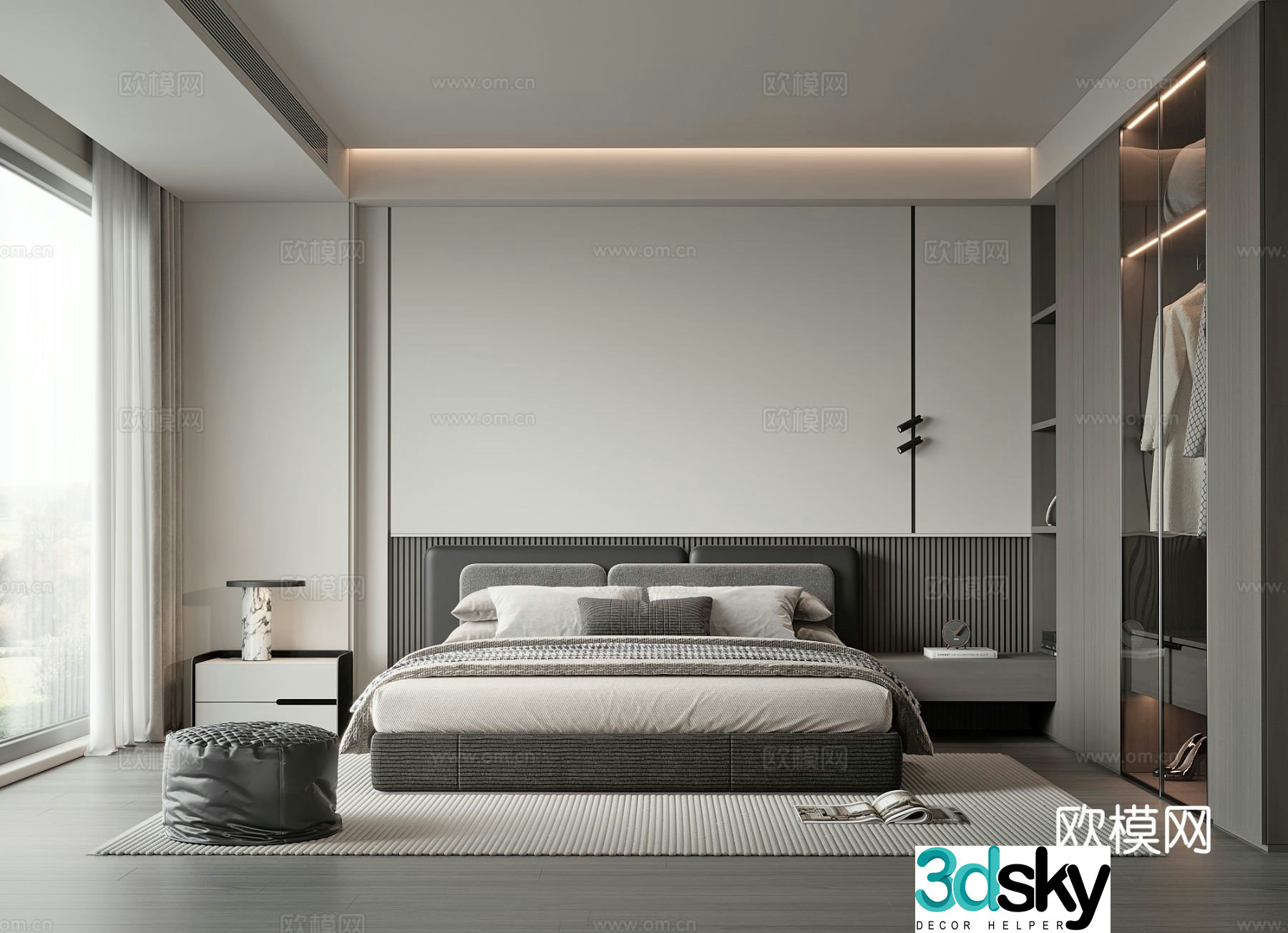 Modern bedroom 3d model