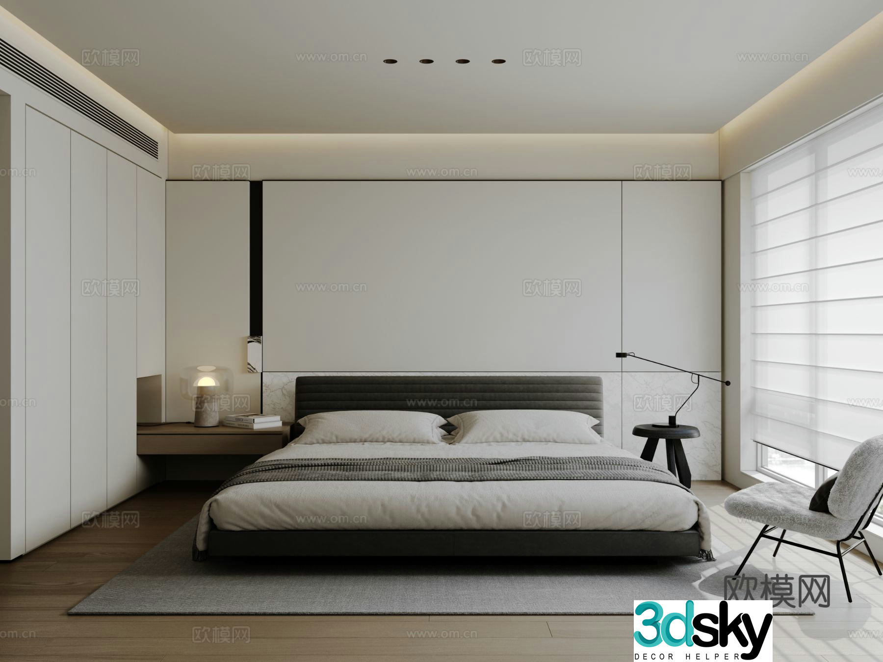 Modern bedroom 3d model