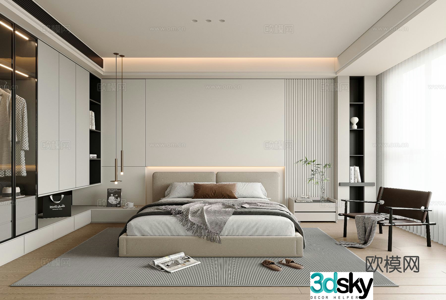Modern bedroom 3d model