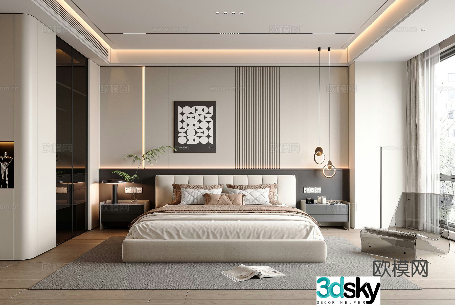 Modern bedroom 3d model