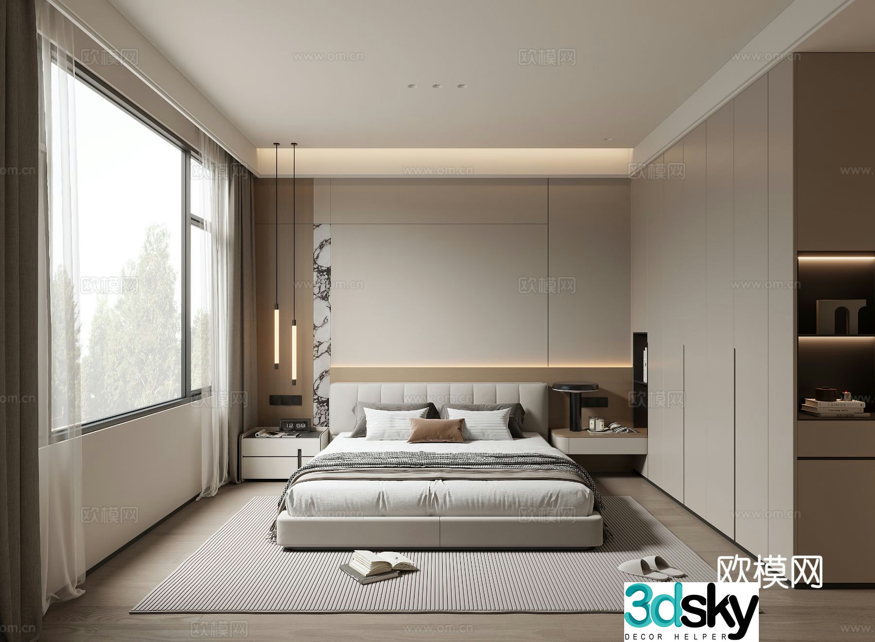 Modern bedroom 3d model