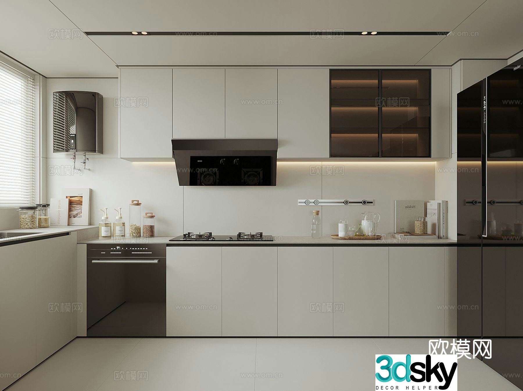 Modern home kitchen 3d model