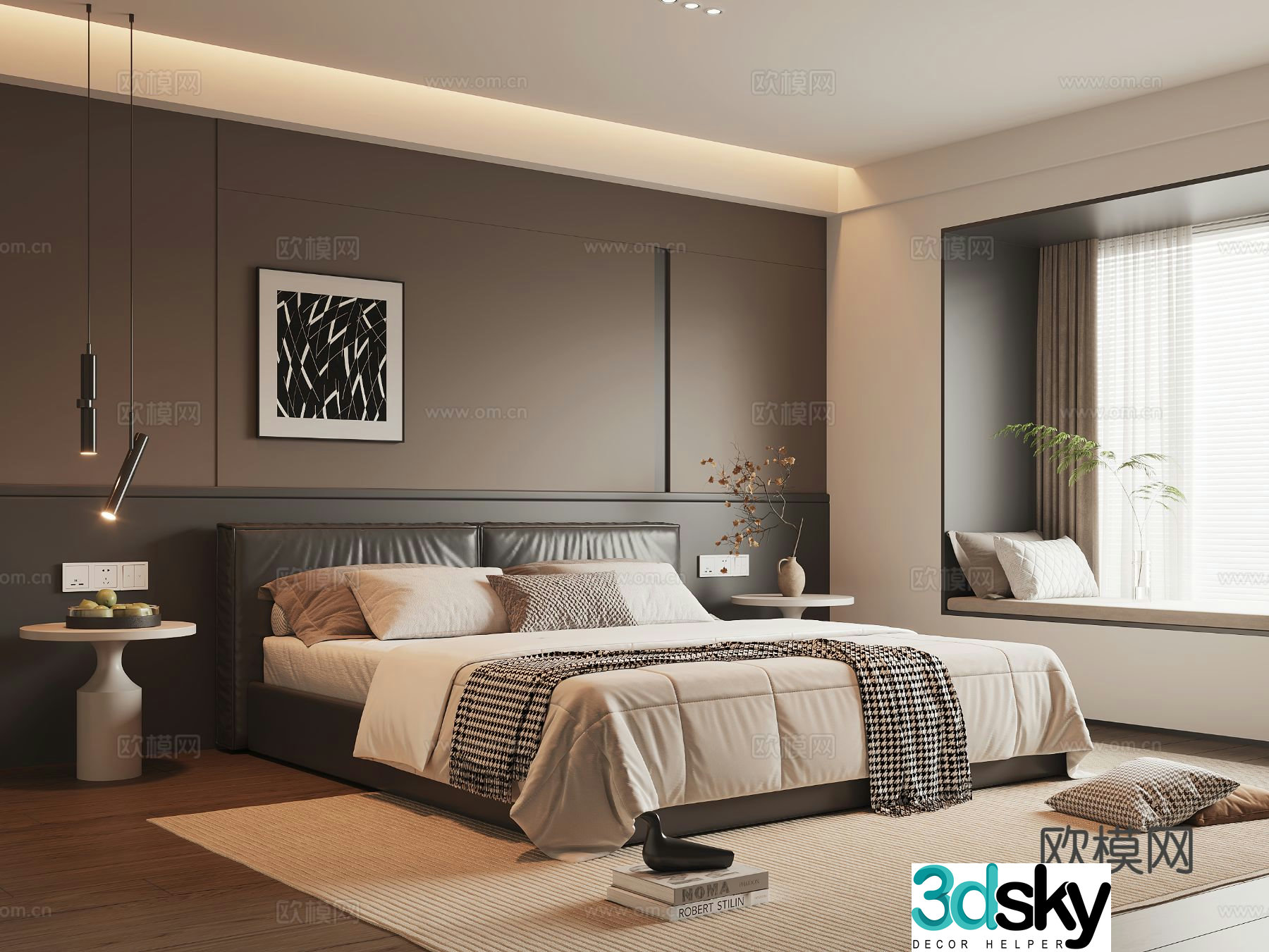 Italian home bedroom 3d model