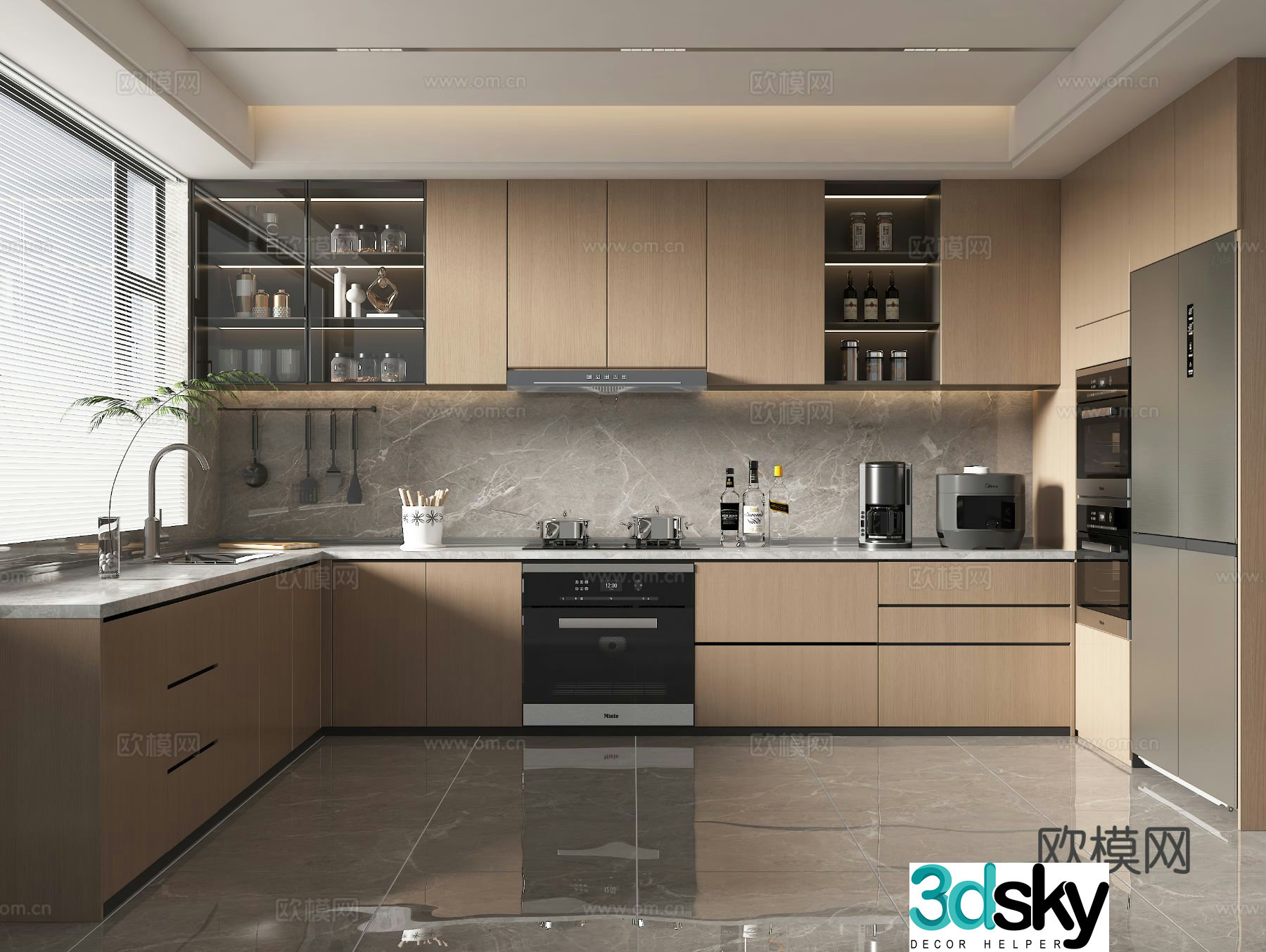 Modern kitchen 3d model