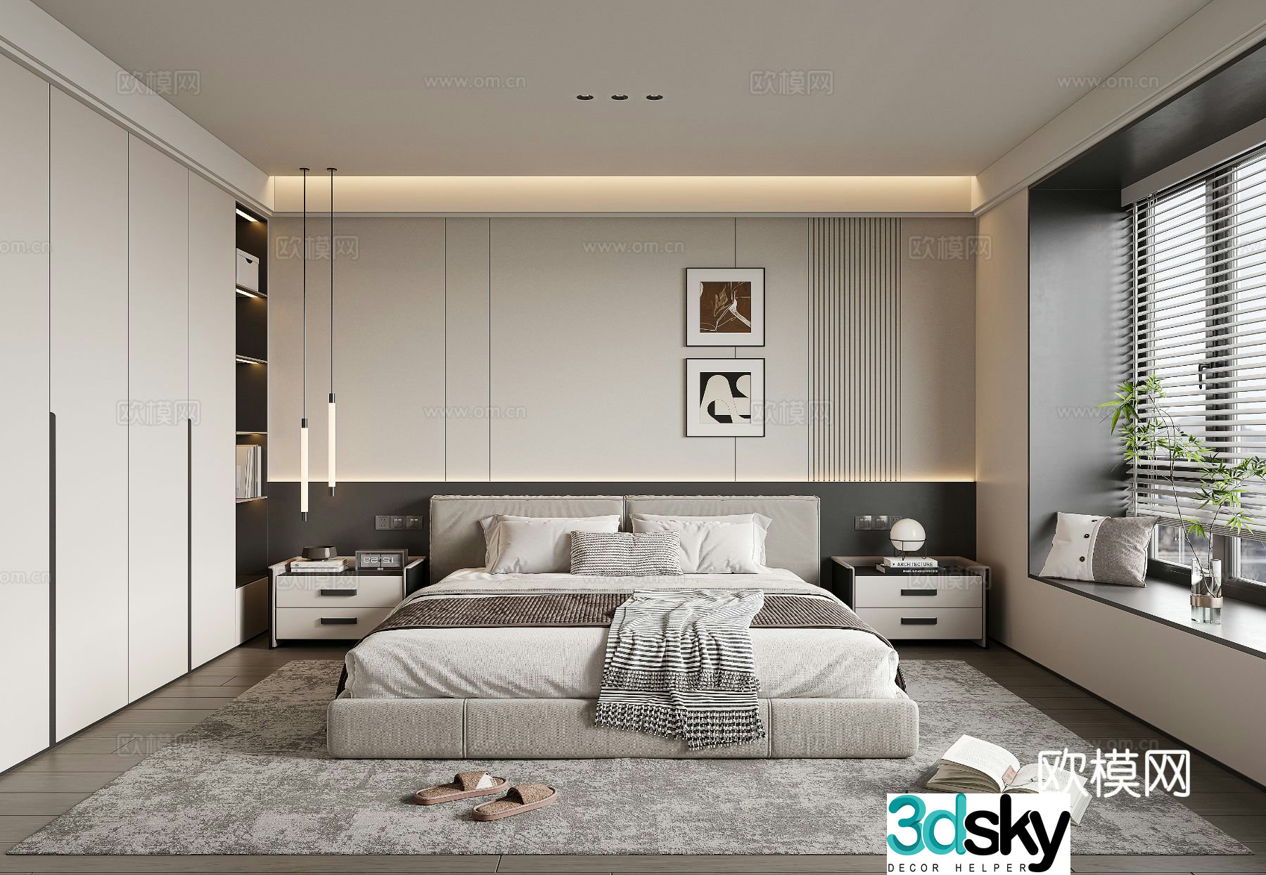 Modern bedroom 3d model