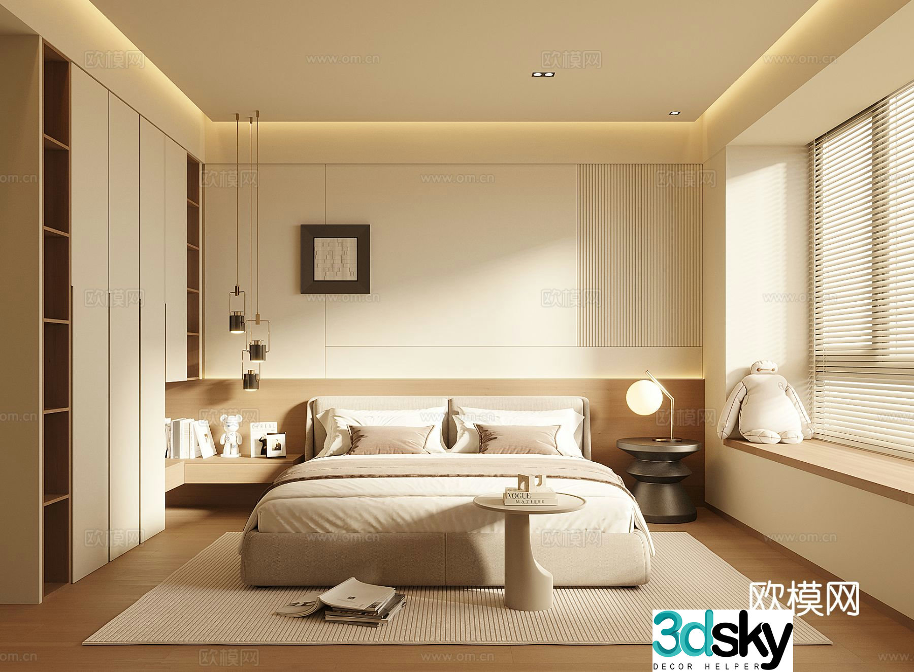 Modern home bedroom 3d model