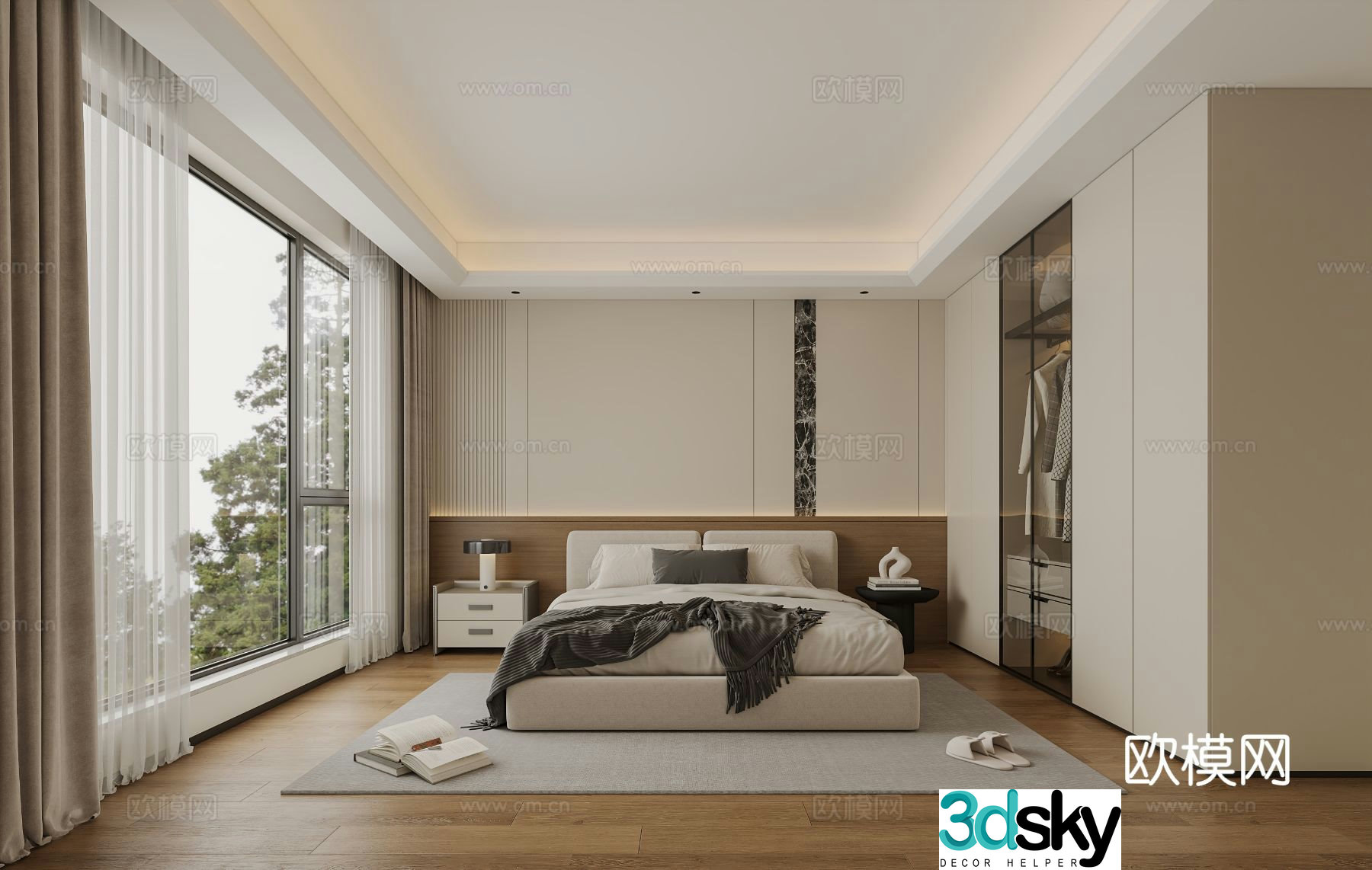Modern bedroom 3d model