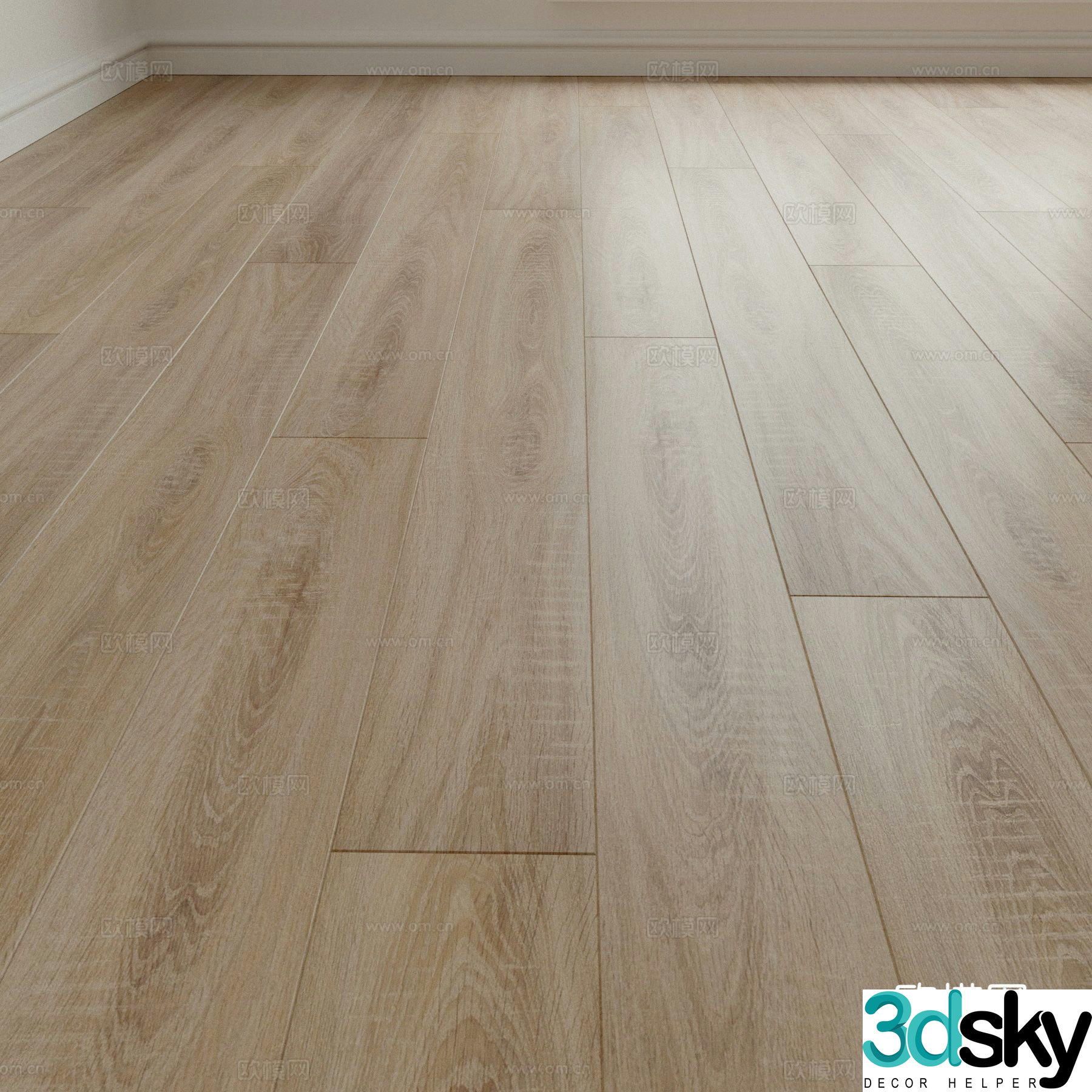 Modern wood floor material 3d model