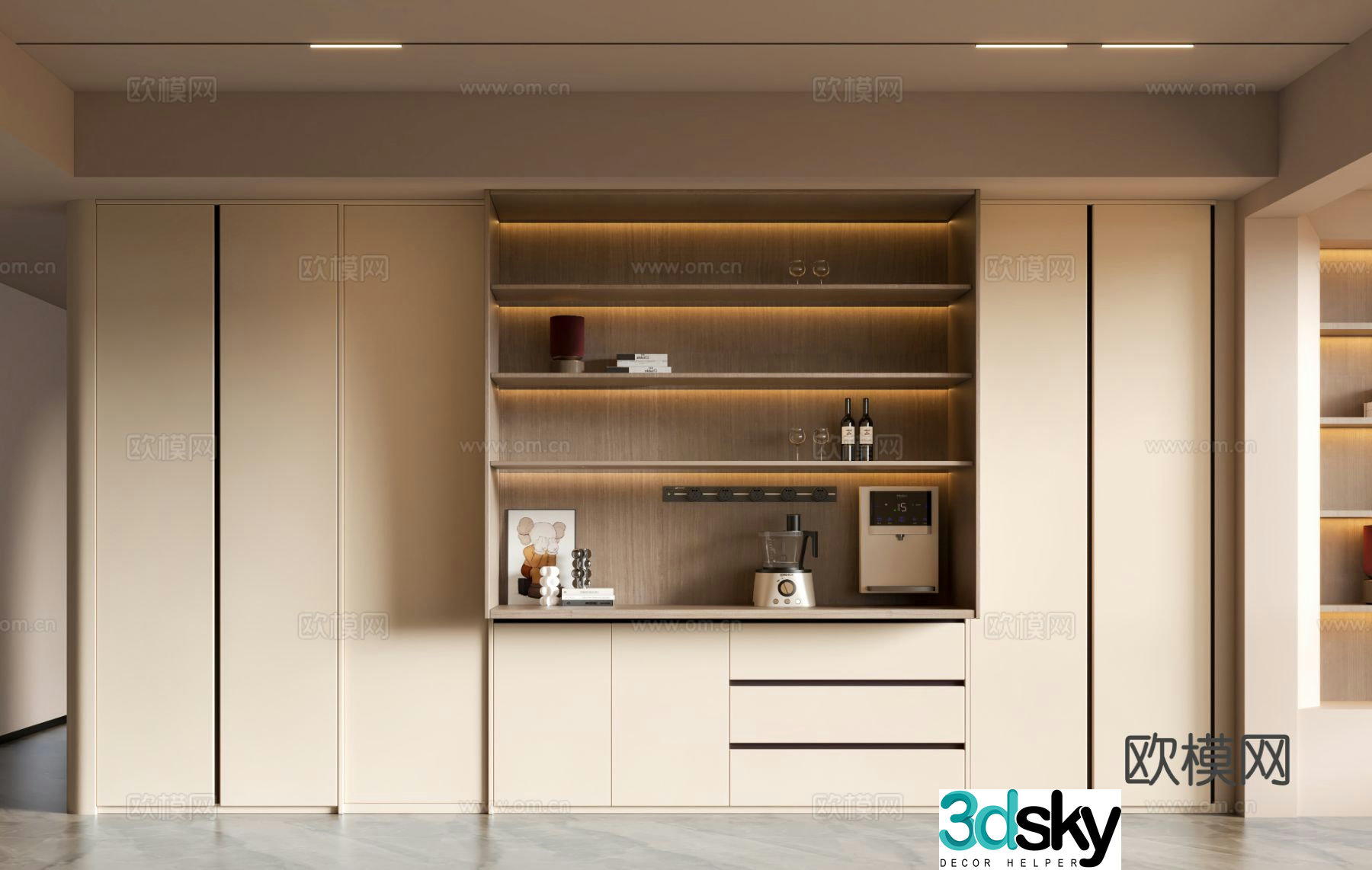 Modern sideboard 3D model