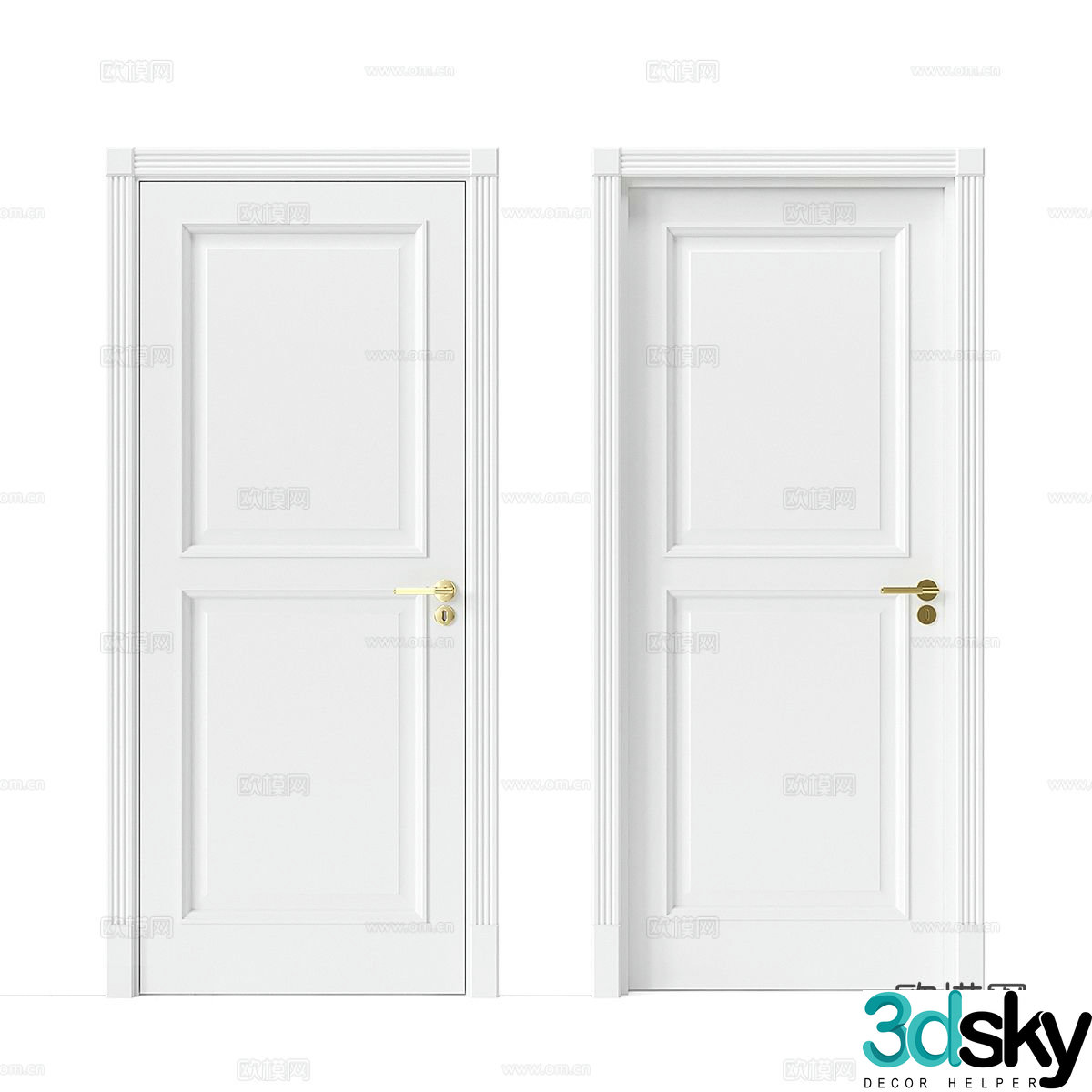 Modern minimalist room door Door Simple room door Entrance door Bedroom door 3d model