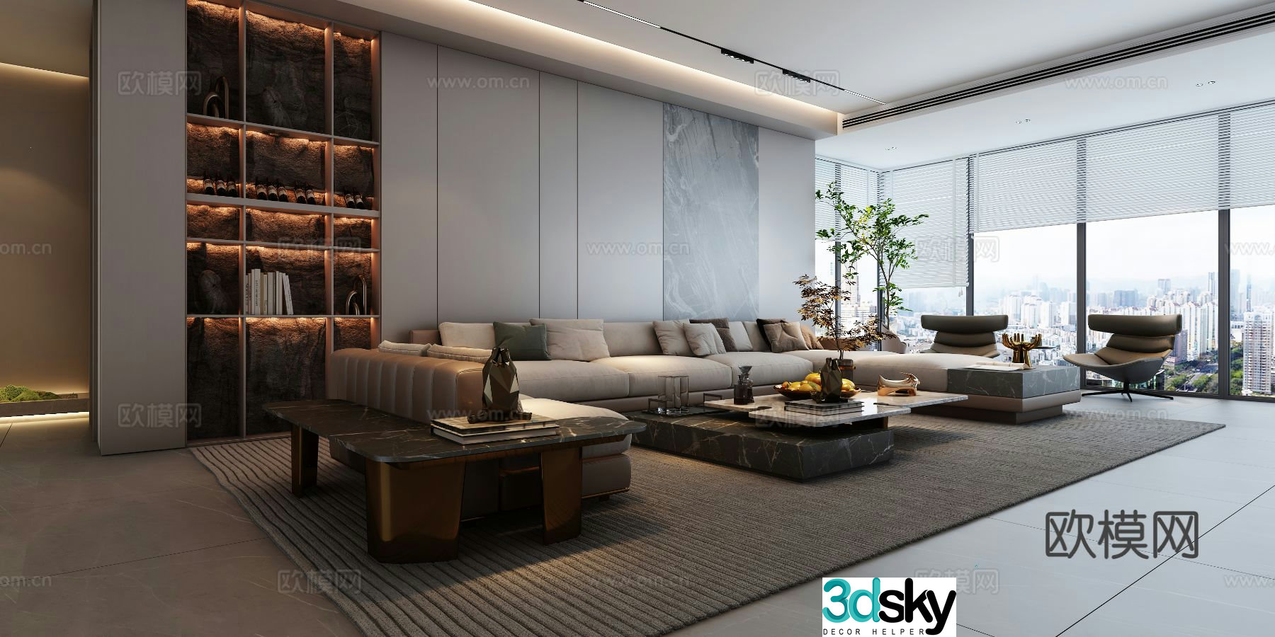 Modern living room 3d model