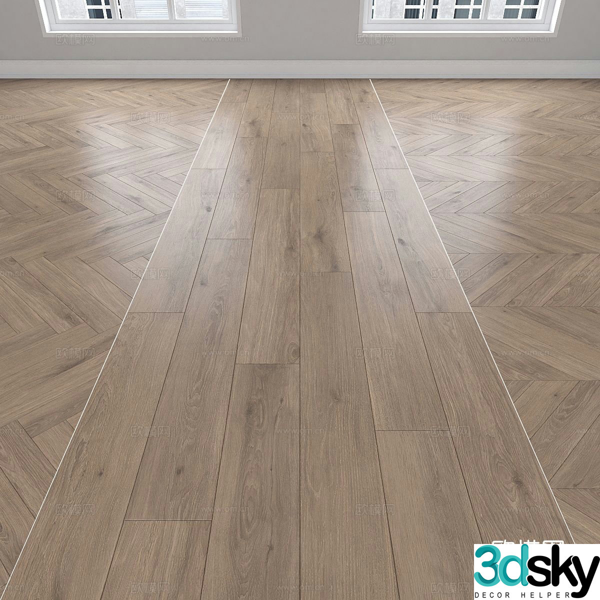 Modern wood floor material 3d model
