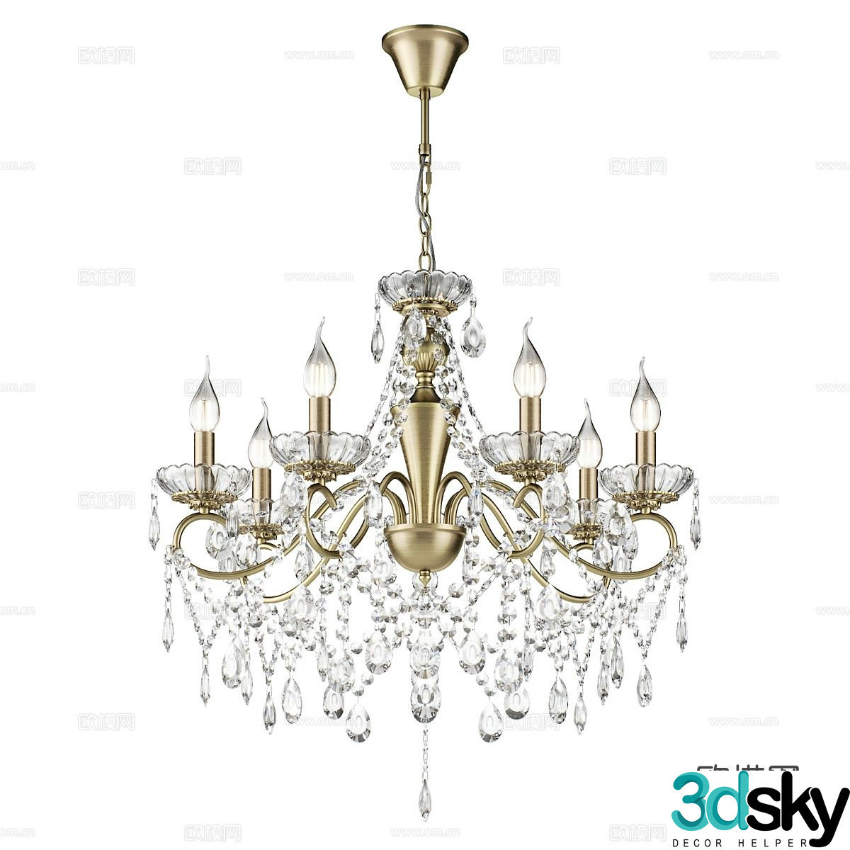 European chandelier 3d model