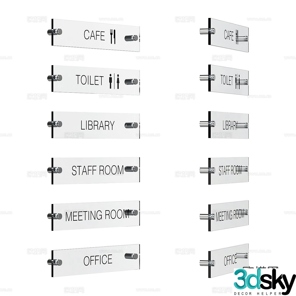 Modern minimalist house sign 3d model