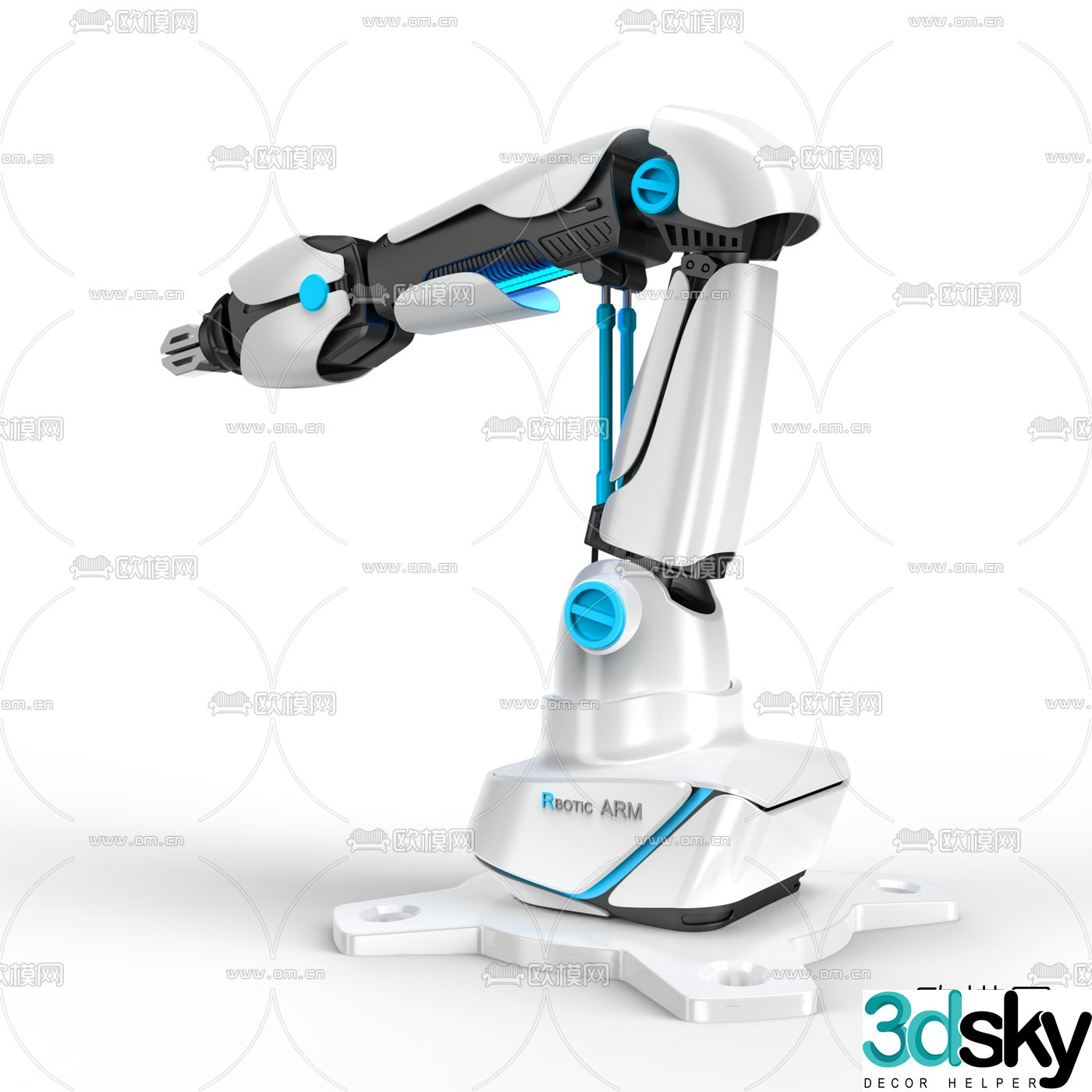 Modern industrial robot 3d model