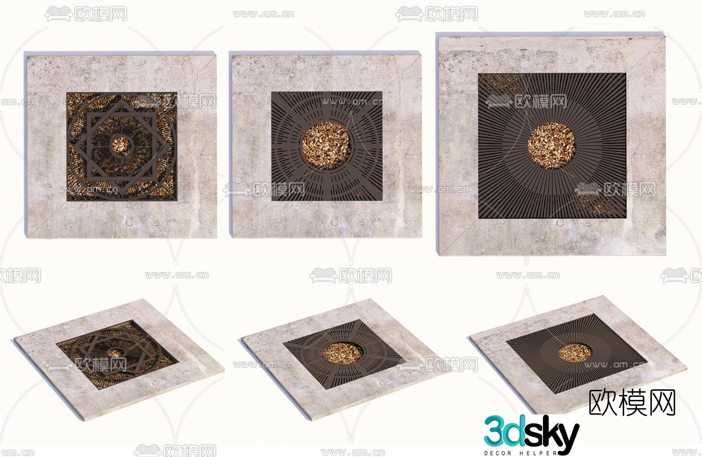 Modern tree pool cover 3d model