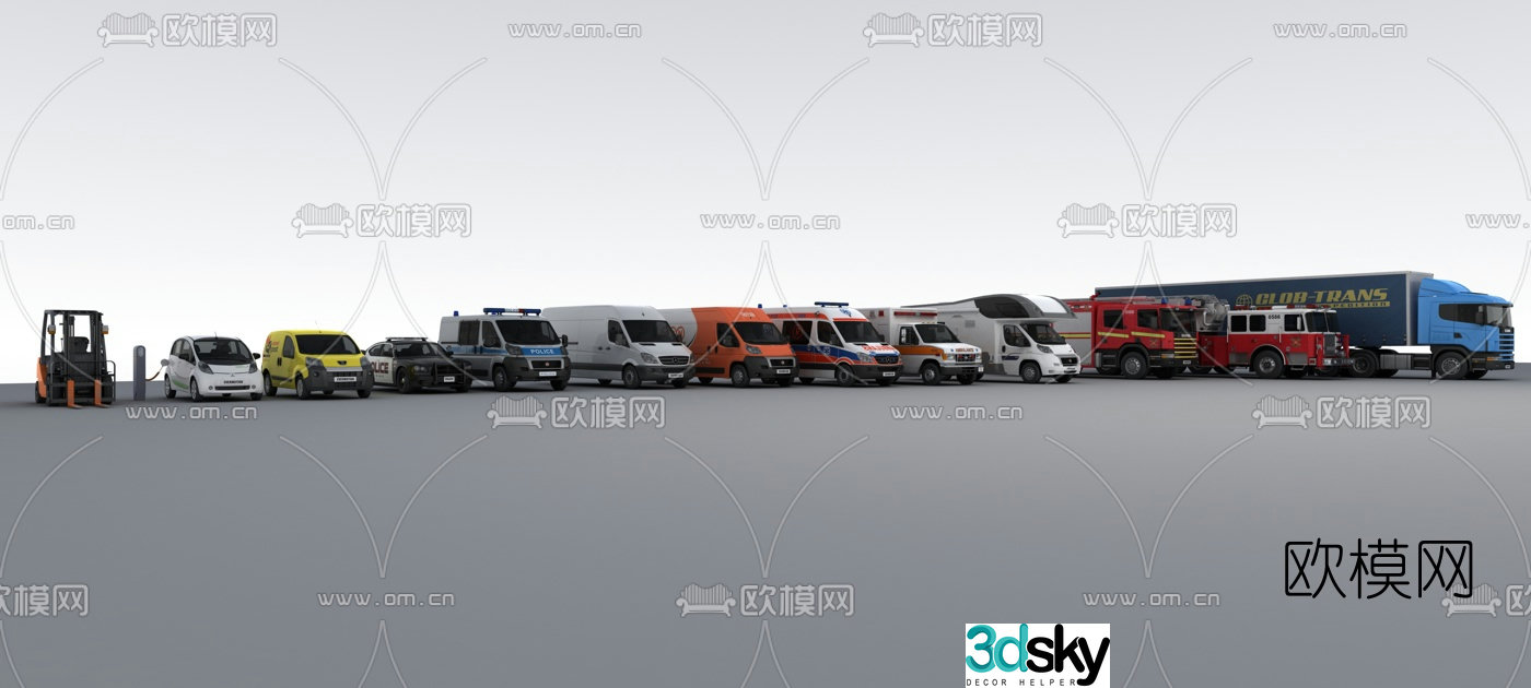 modern car van 3d model