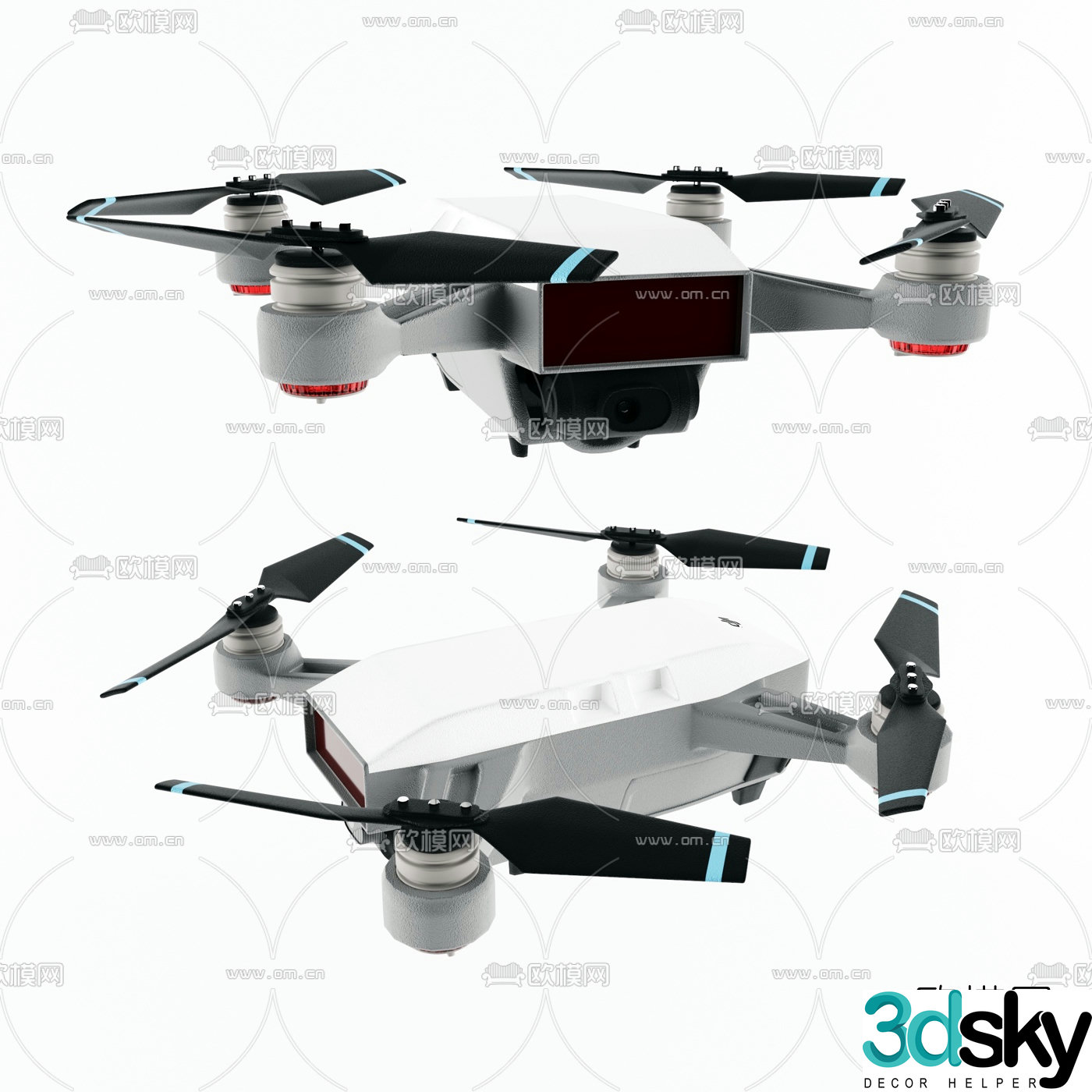 Modern drone 3d model