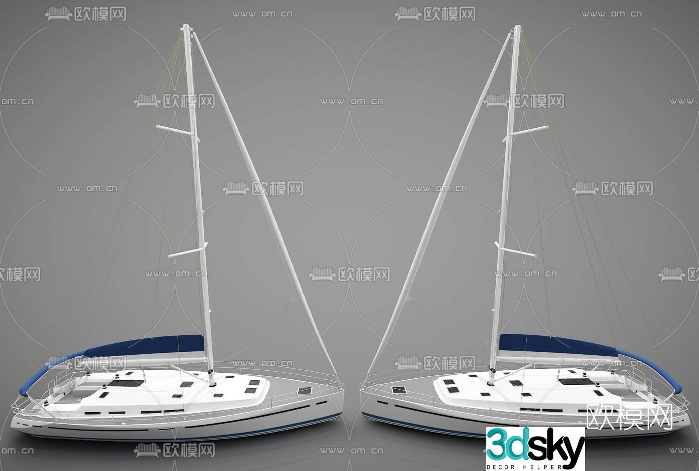 Modern boat 3d model