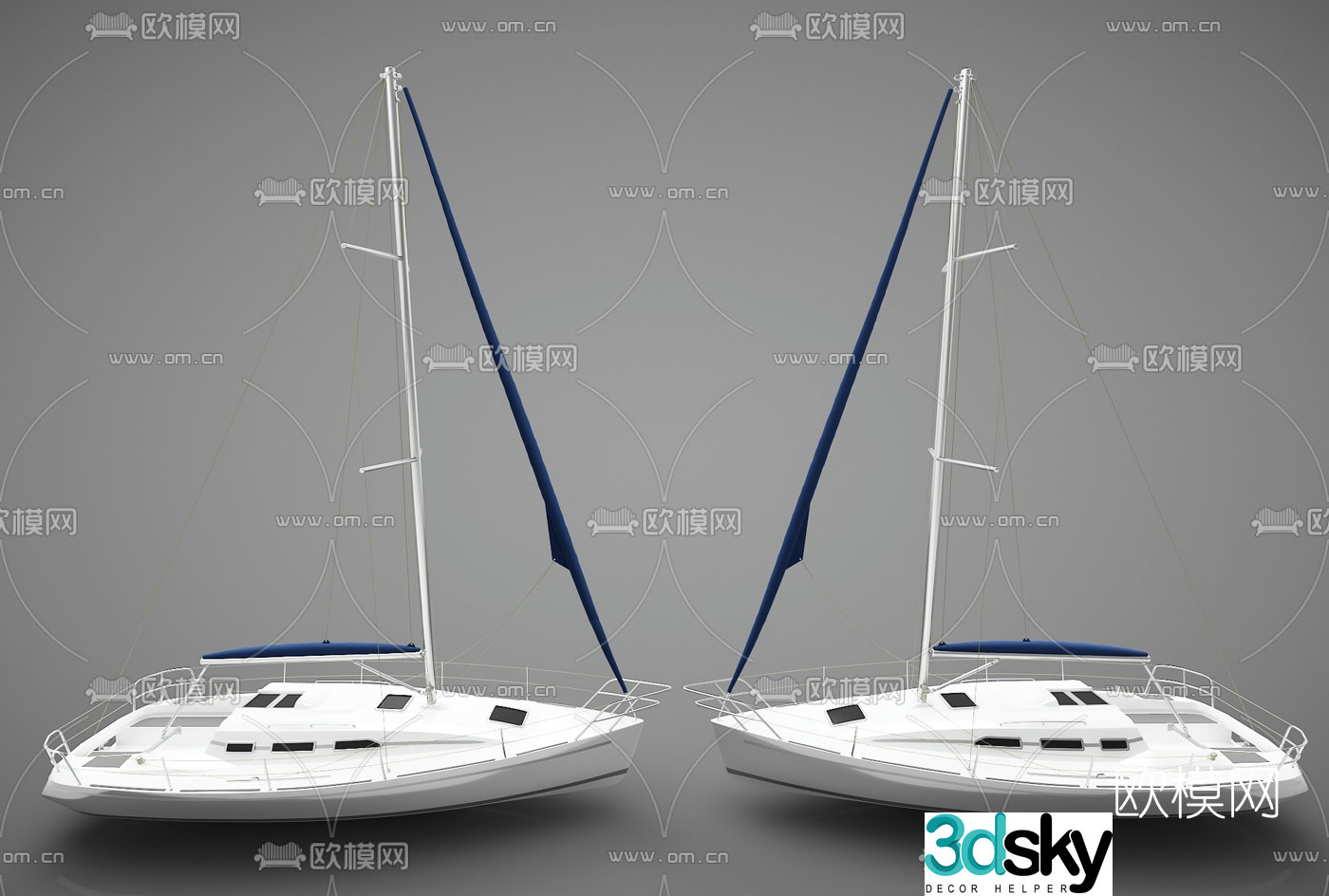 Modern boat 3d model