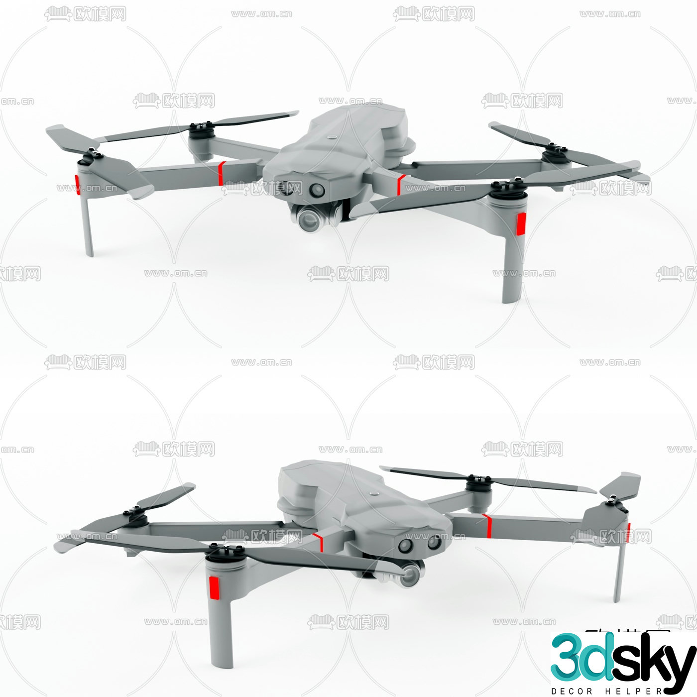 Modern drone 3d model