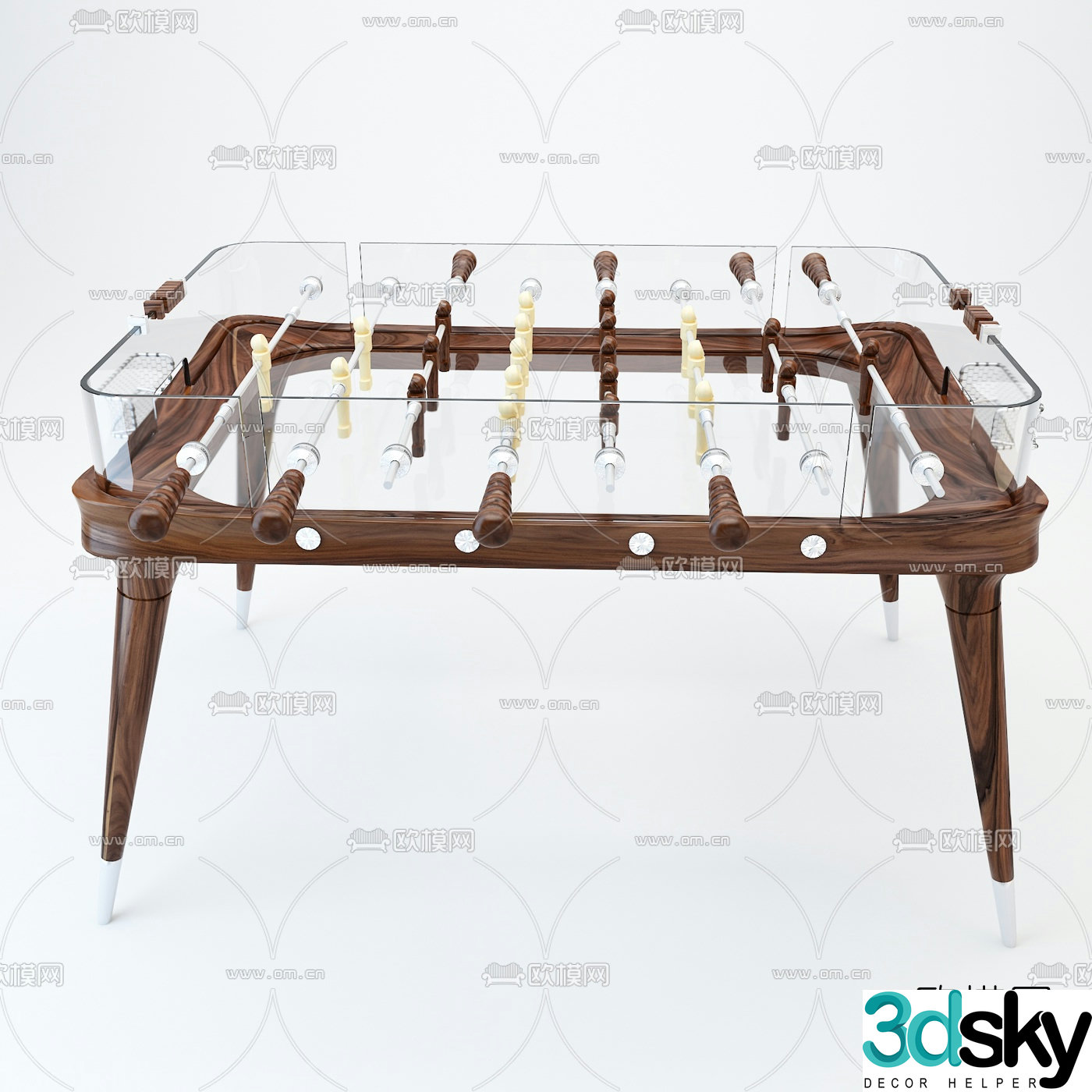 Modern table football 3d model