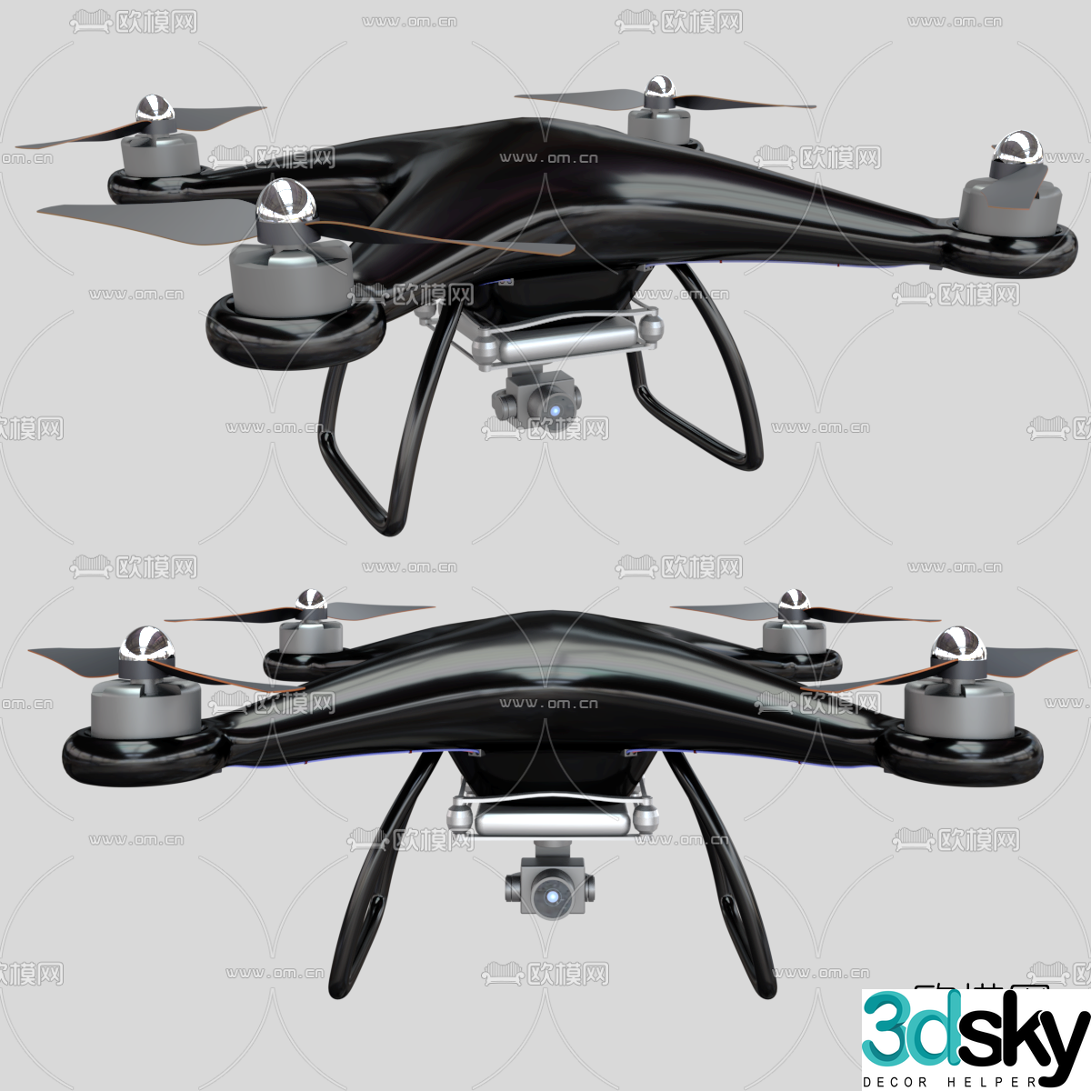 Modern drone 3d model