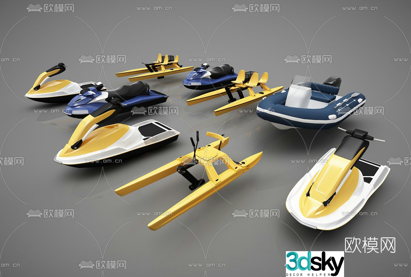 Modern boat 3d model