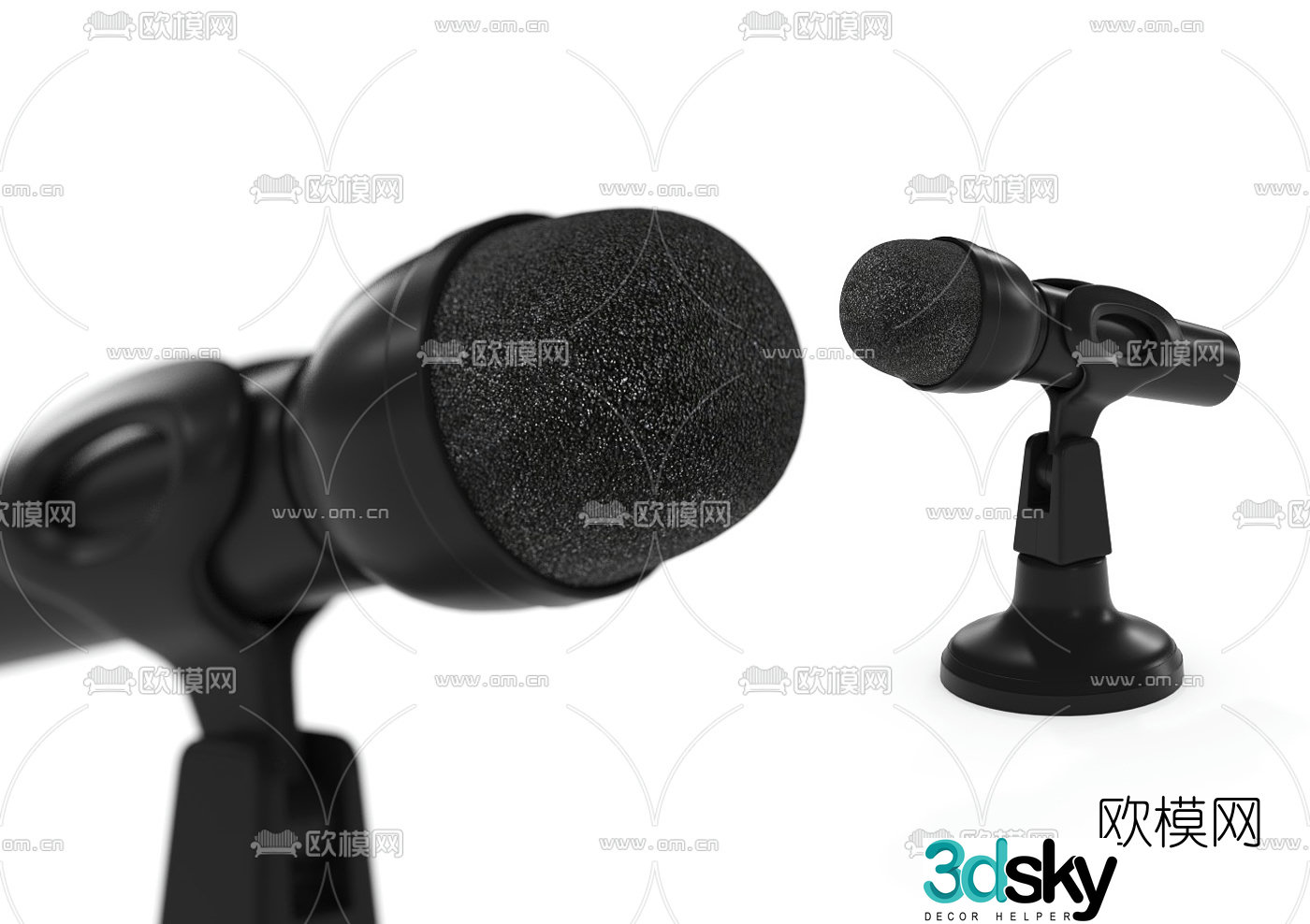 Modern microphone microphone 3d model
